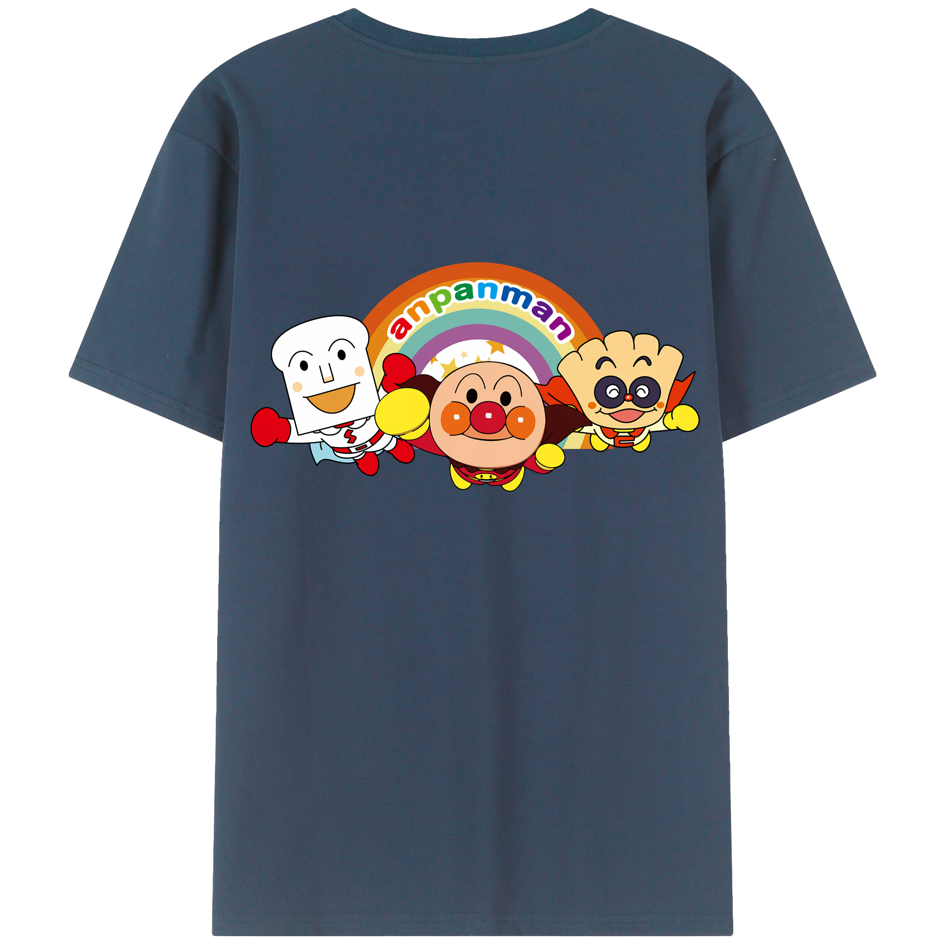 （画像用） アンパンマン Anpanman 綿100％ メンズ半袖Tシャツ（バックプリント） 通気性