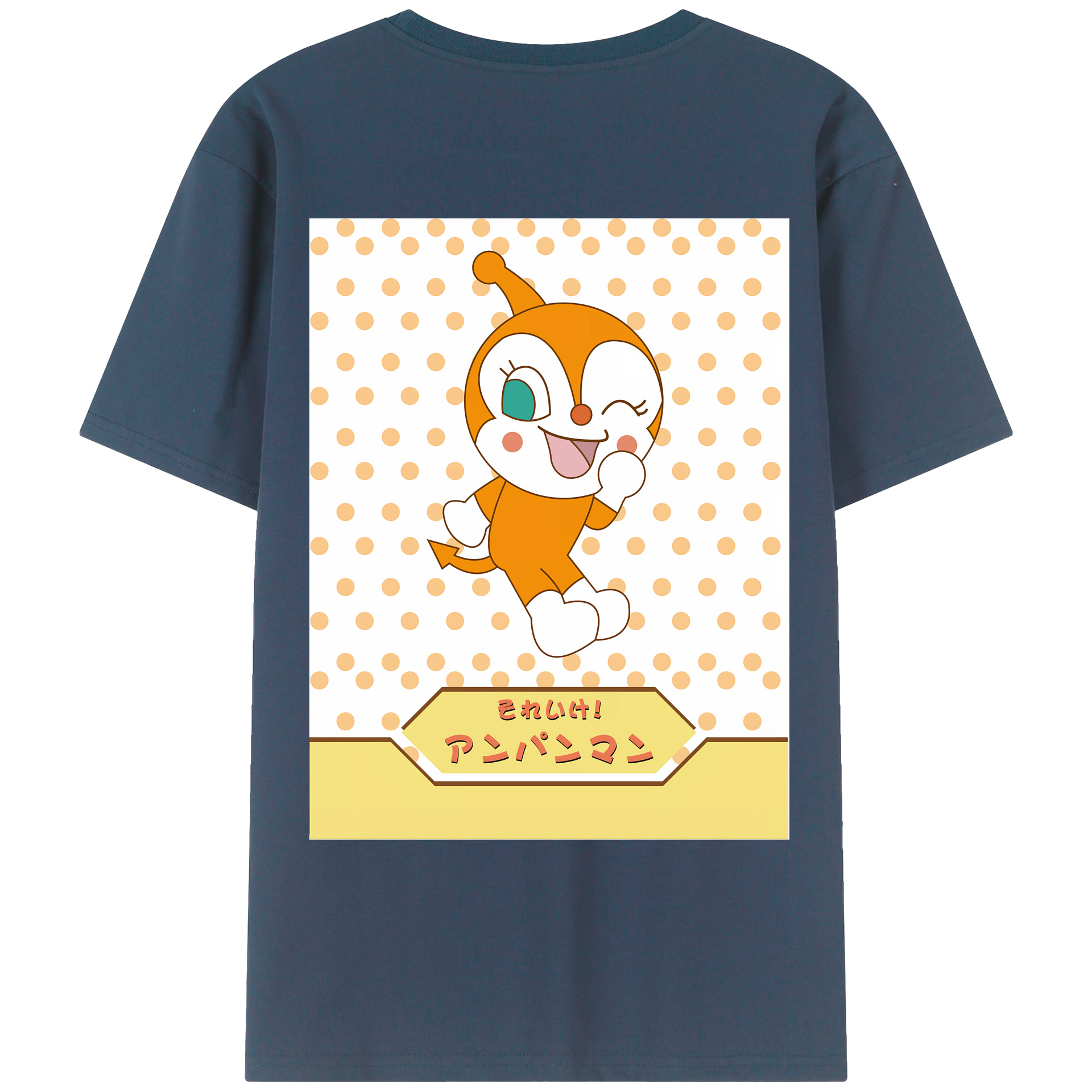 （画像用） アンパンマン Anpanman 綿100％ メンズ半袖Tシャツ（バックプリント） 通気性