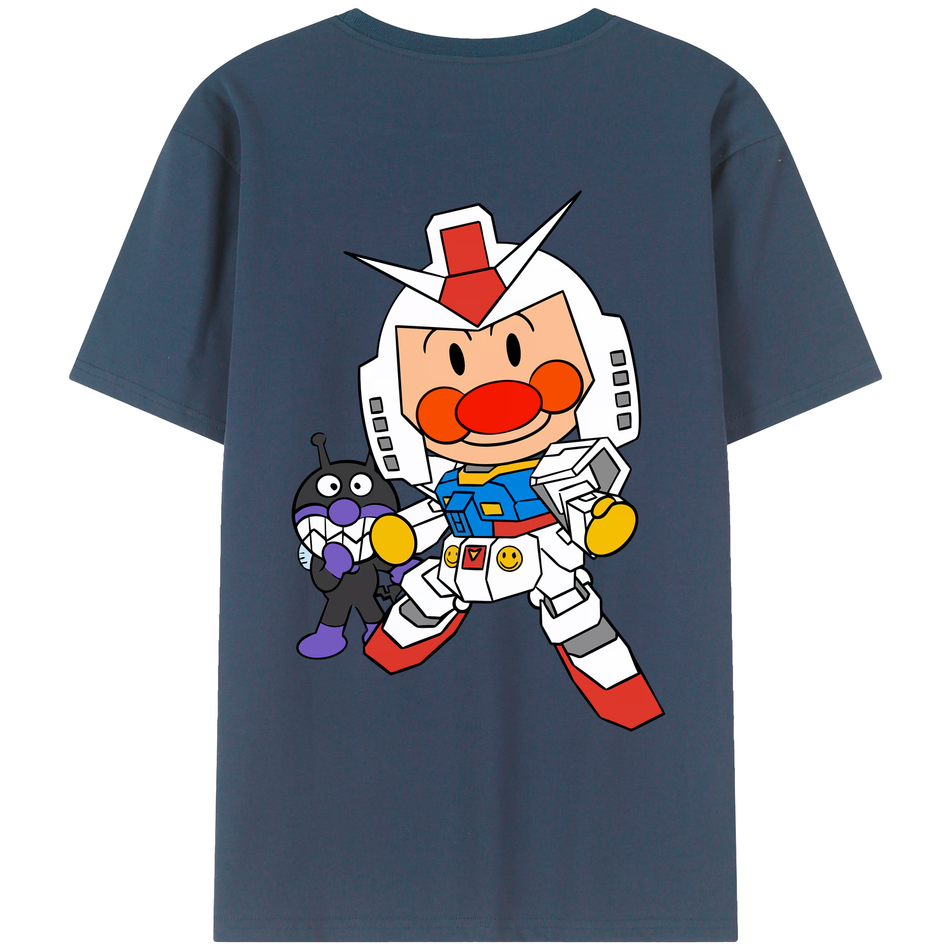 （画像用） アンパンマン Anpanman 綿100％ メンズ半袖Tシャツ（バックプリント） 通気性
