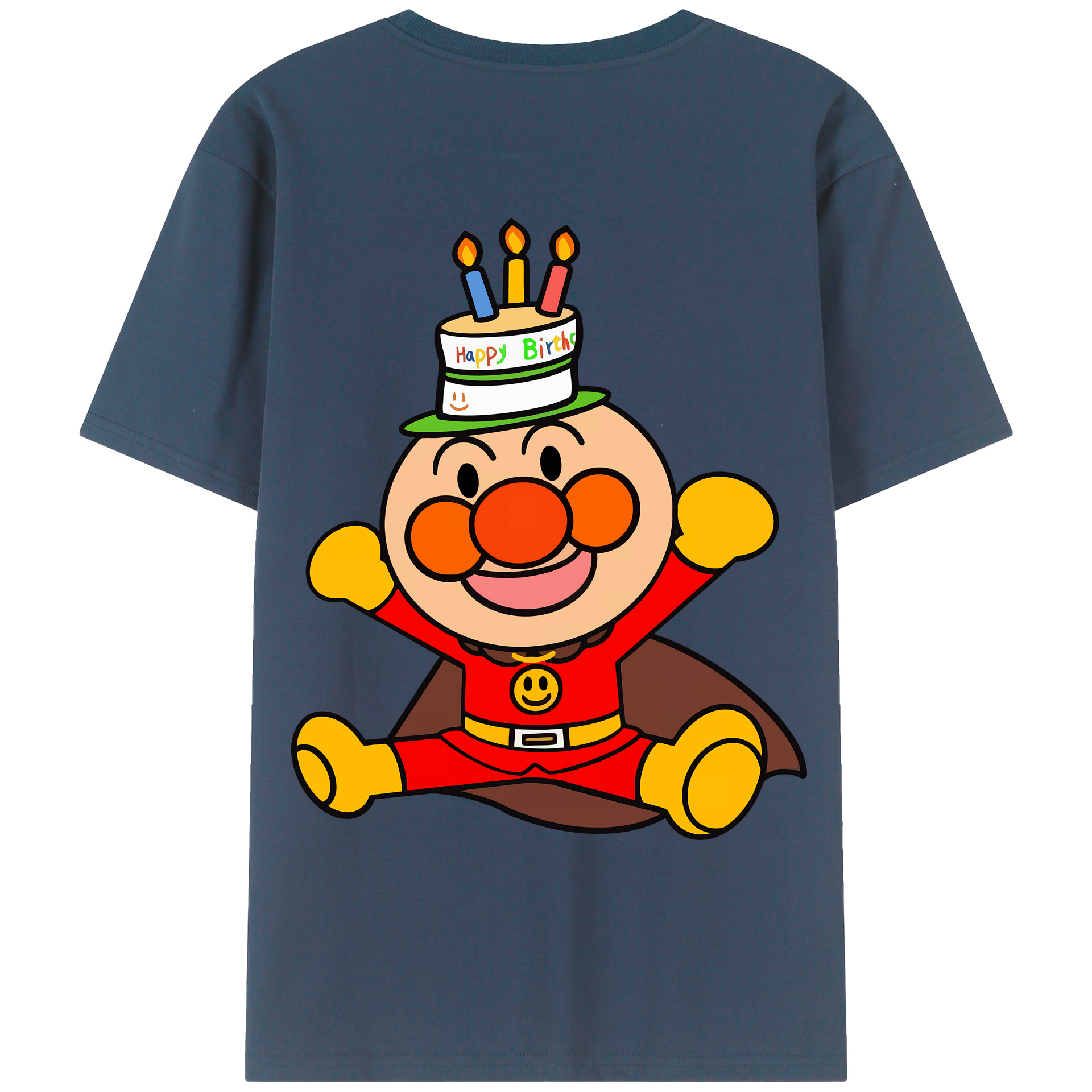 （画像用） アンパンマン Anpanman 綿100％ メンズ半袖Tシャツ（バックプリント） 通気性