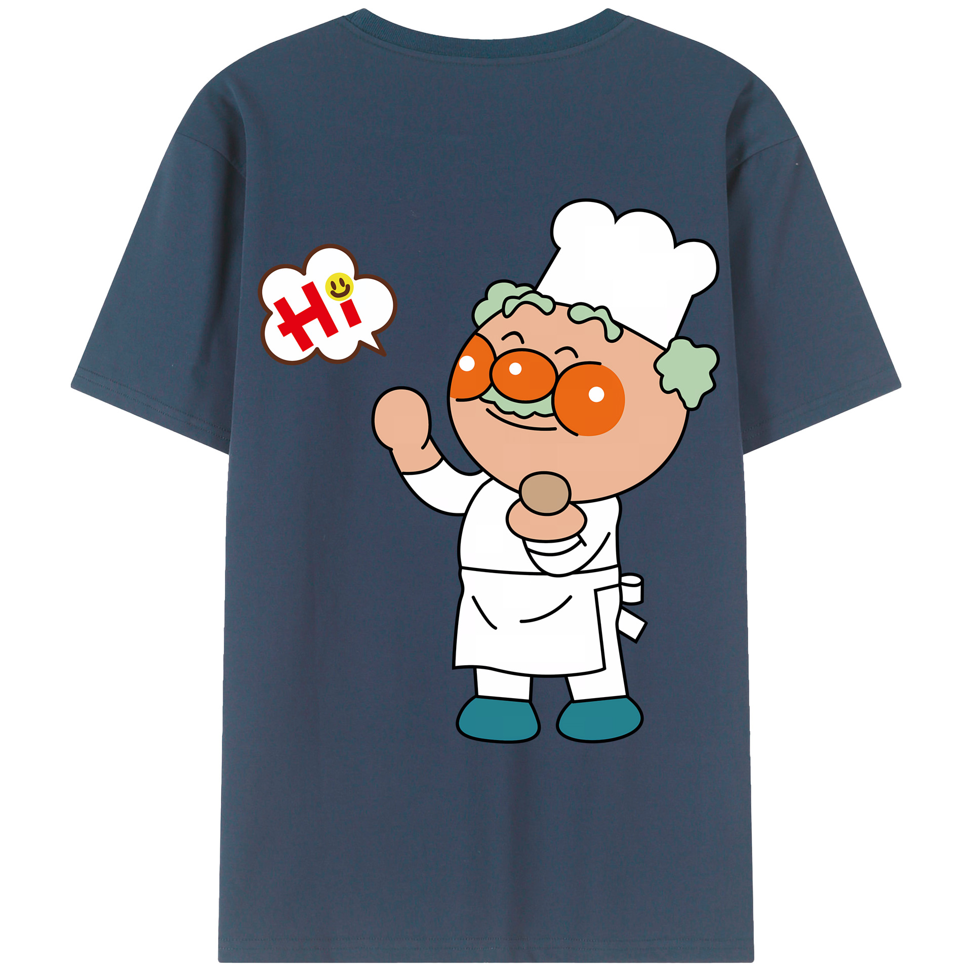 （画像用） アンパンマン Anpanman 綿100％ メンズ半袖Tシャツ（バックプリント） 通気性