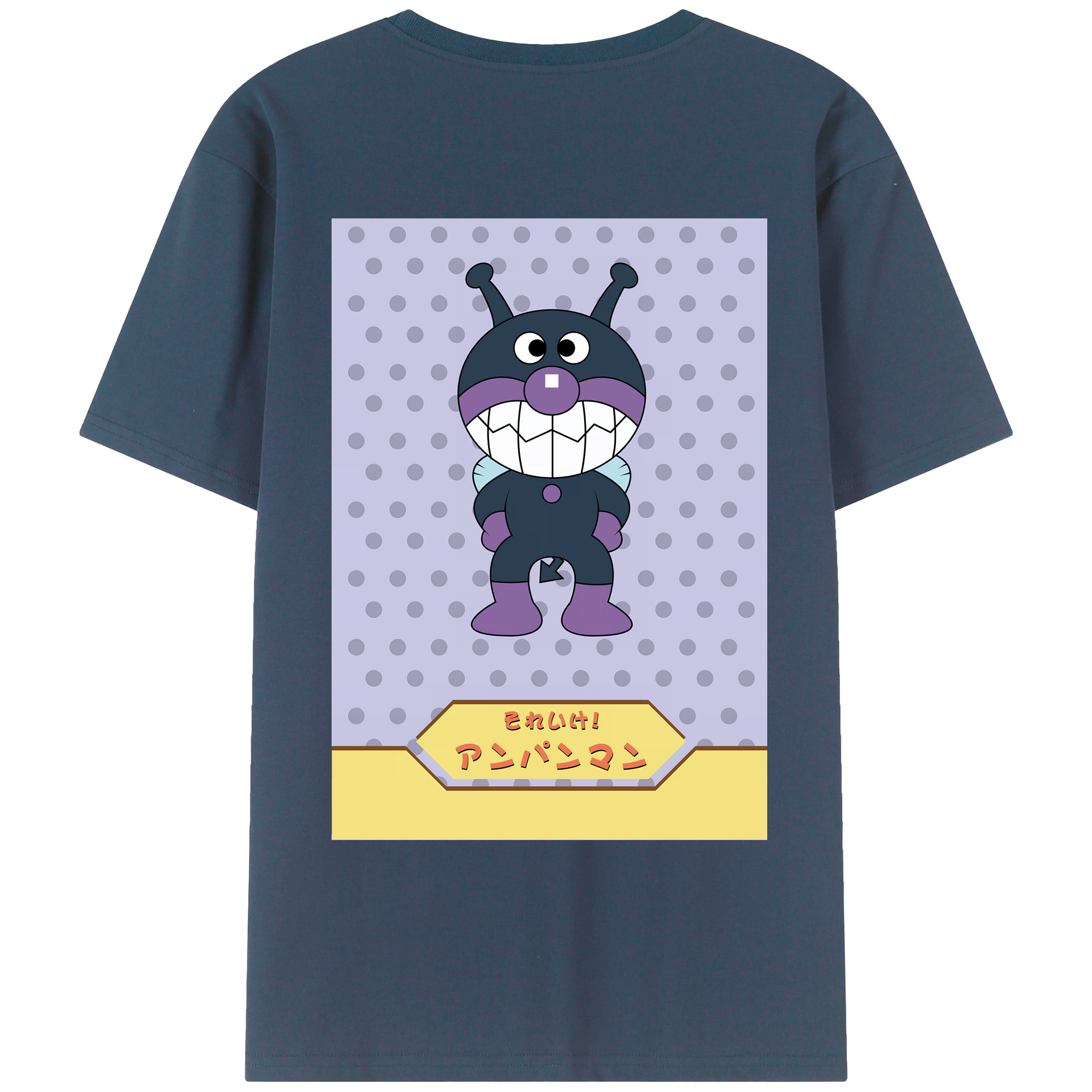 （画像用） アンパンマン Anpanman 綿100％ メンズ半袖Tシャツ（バックプリント） 通気性