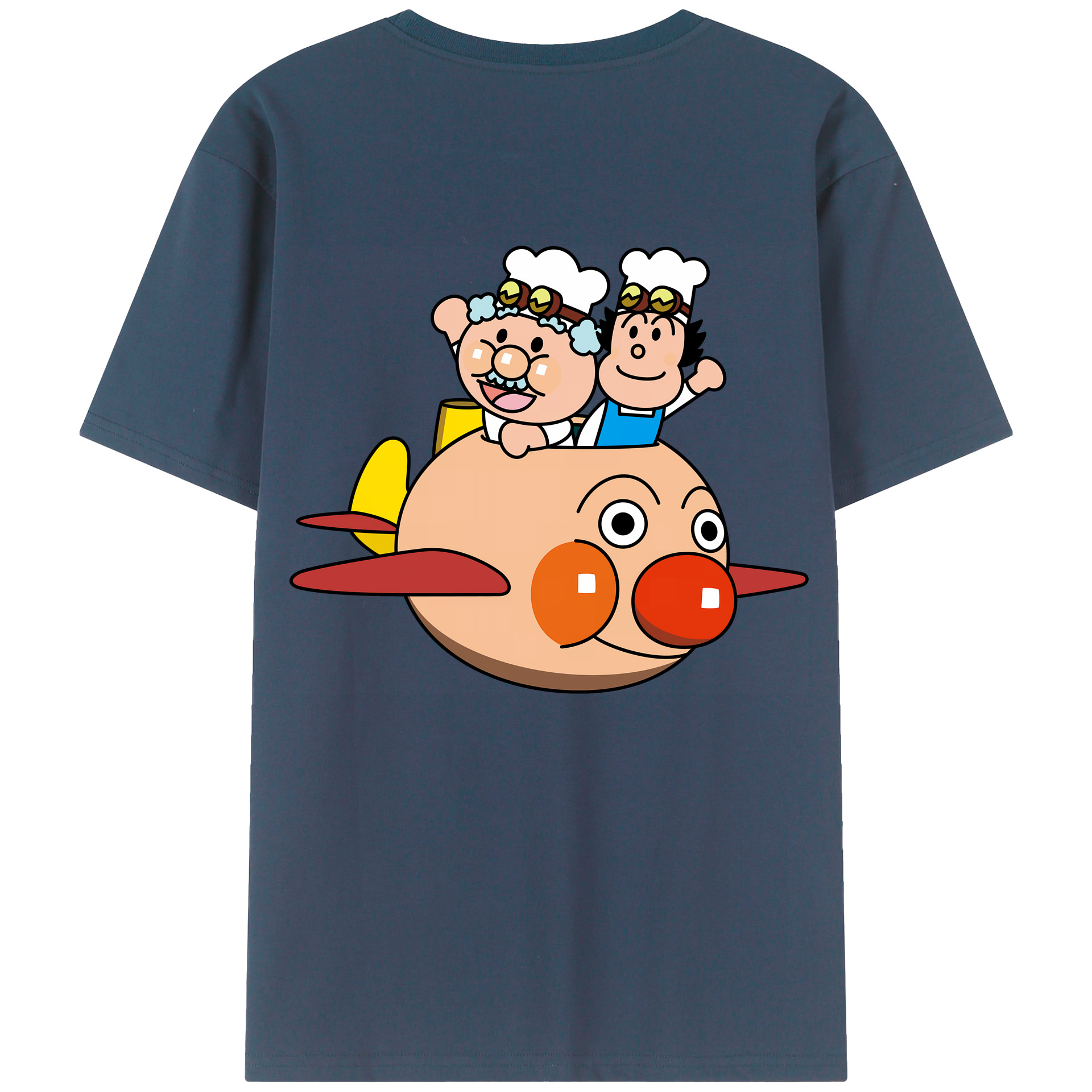 （画像用） アンパンマン Anpanman 綿100％ メンズ半袖Tシャツ（バックプリント） 通気性