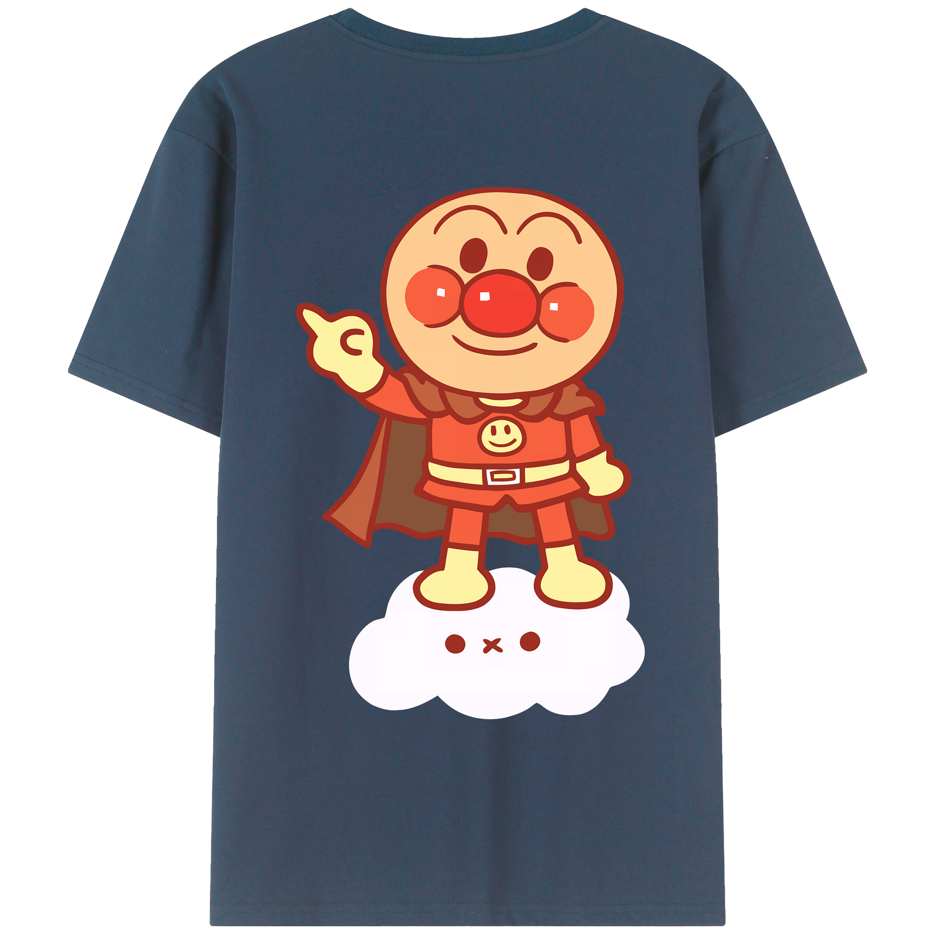（画像用） アンパンマン Anpanman 綿100％ メンズ半袖Tシャツ（バックプリント） 通気性