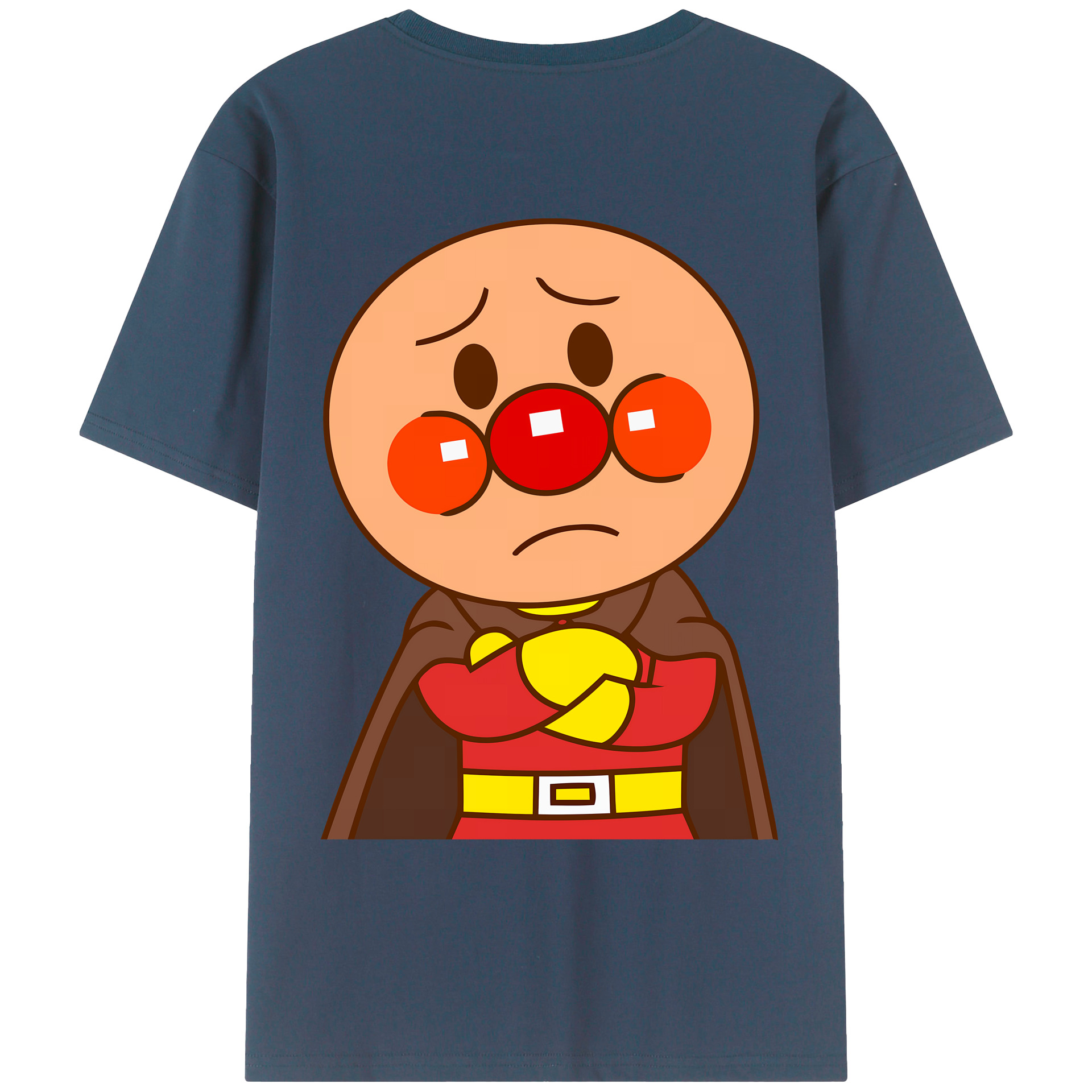 （画像用） アンパンマン Anpanman 綿100％ メンズ半袖Tシャツ（バックプリント） 通気性