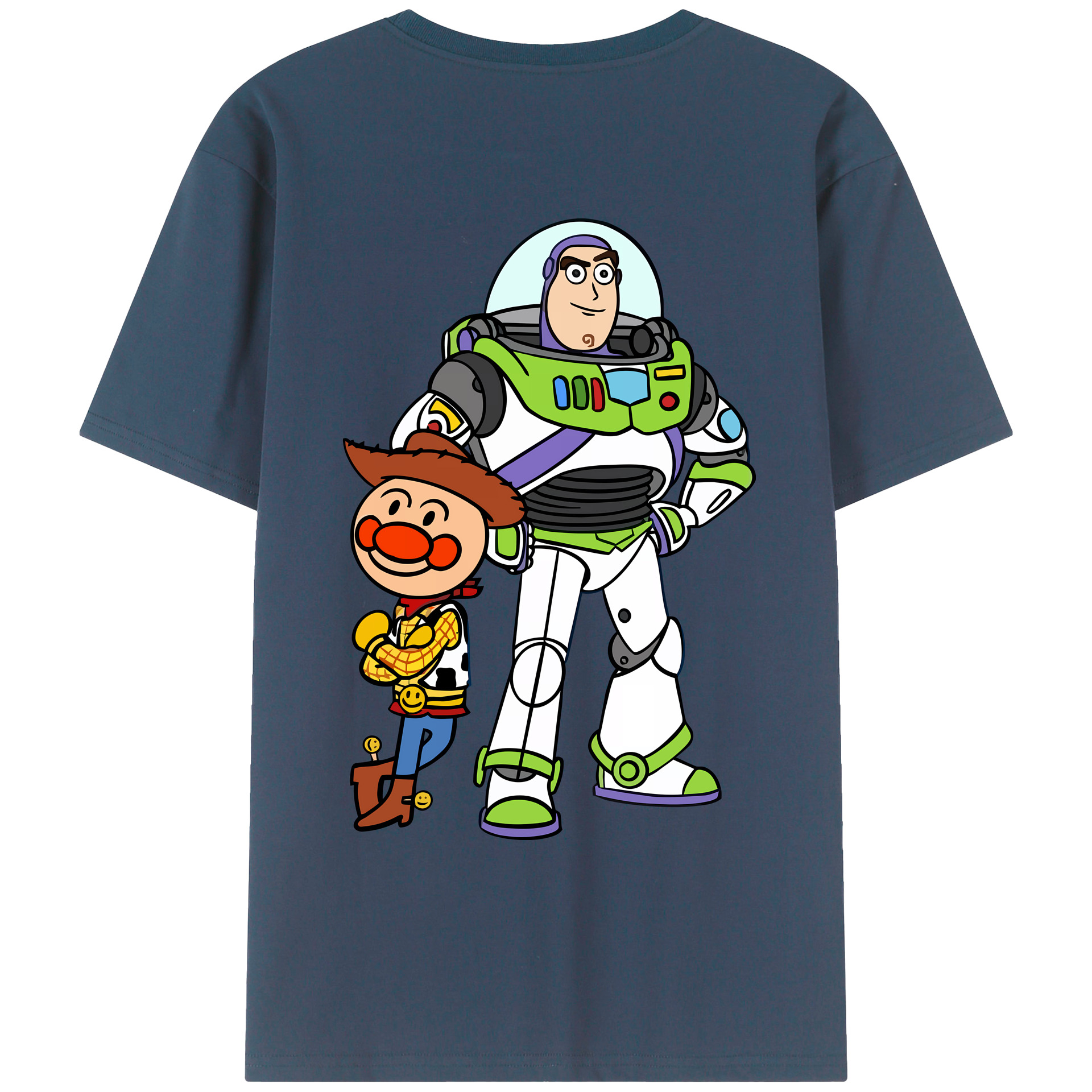 （画像用） アンパンマン Anpanman 綿100％ メンズ半袖Tシャツ（バックプリント） 通気性
