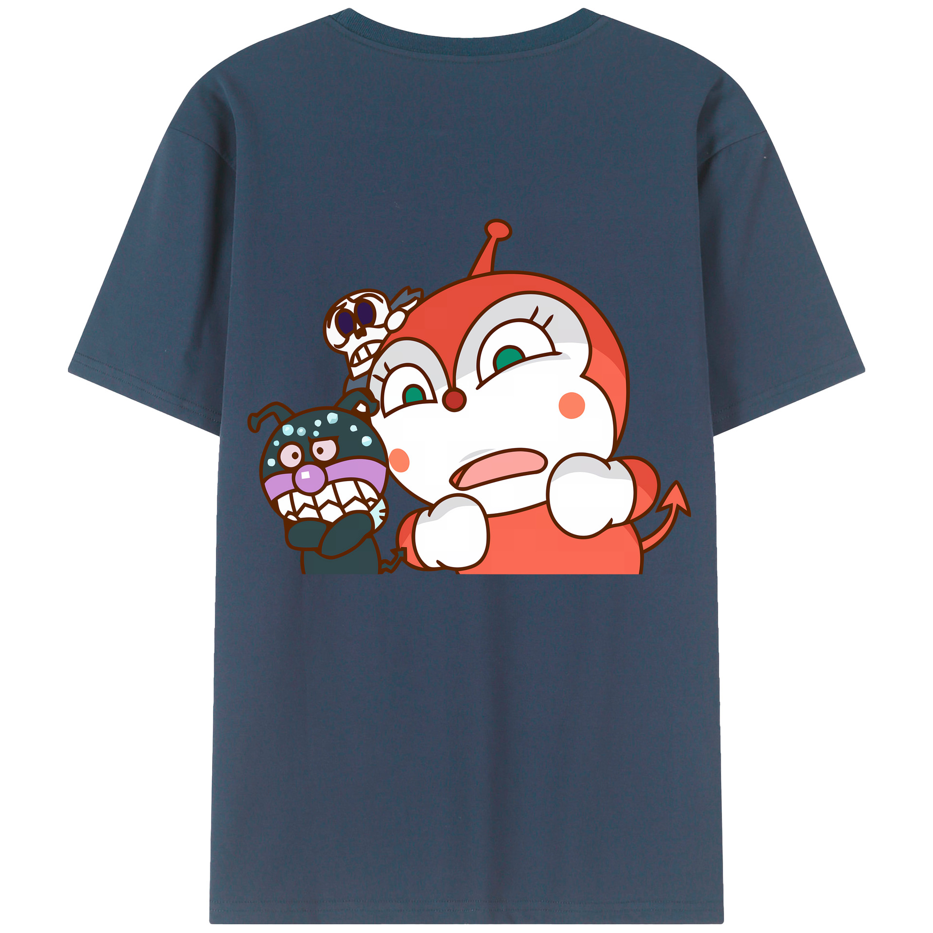 （画像用） アンパンマン Anpanman 綿100％ メンズ半袖Tシャツ（バックプリント） 通気性
