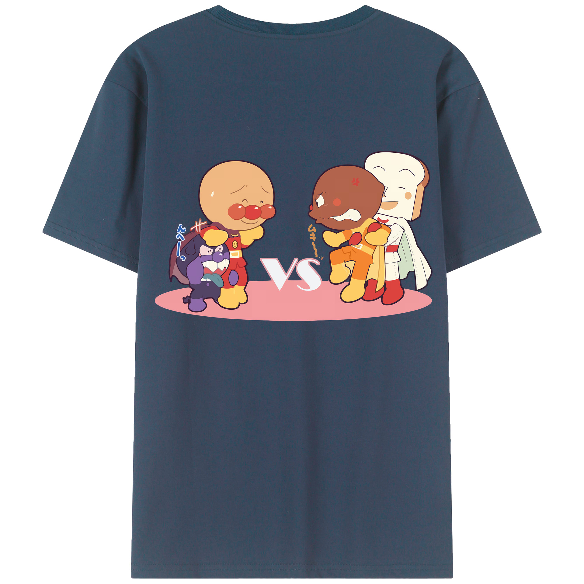 （画像用） アンパンマン Anpanman 綿100％ メンズ半袖Tシャツ（バックプリント） 通気性