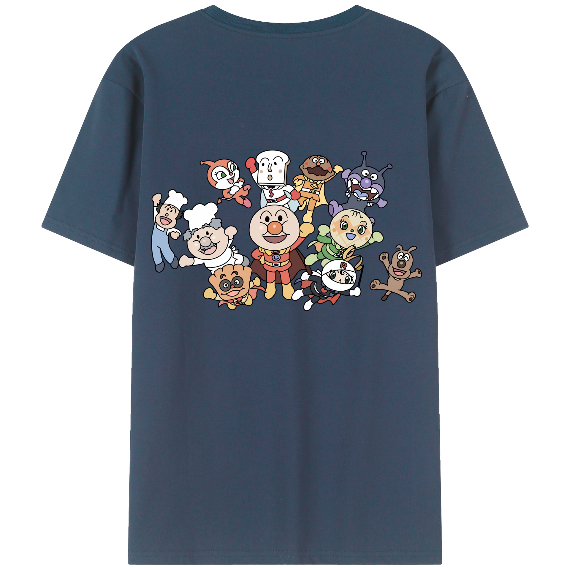 （画像用） アンパンマン Anpanman 綿100％ メンズ半袖Tシャツ（バックプリント） 通気性