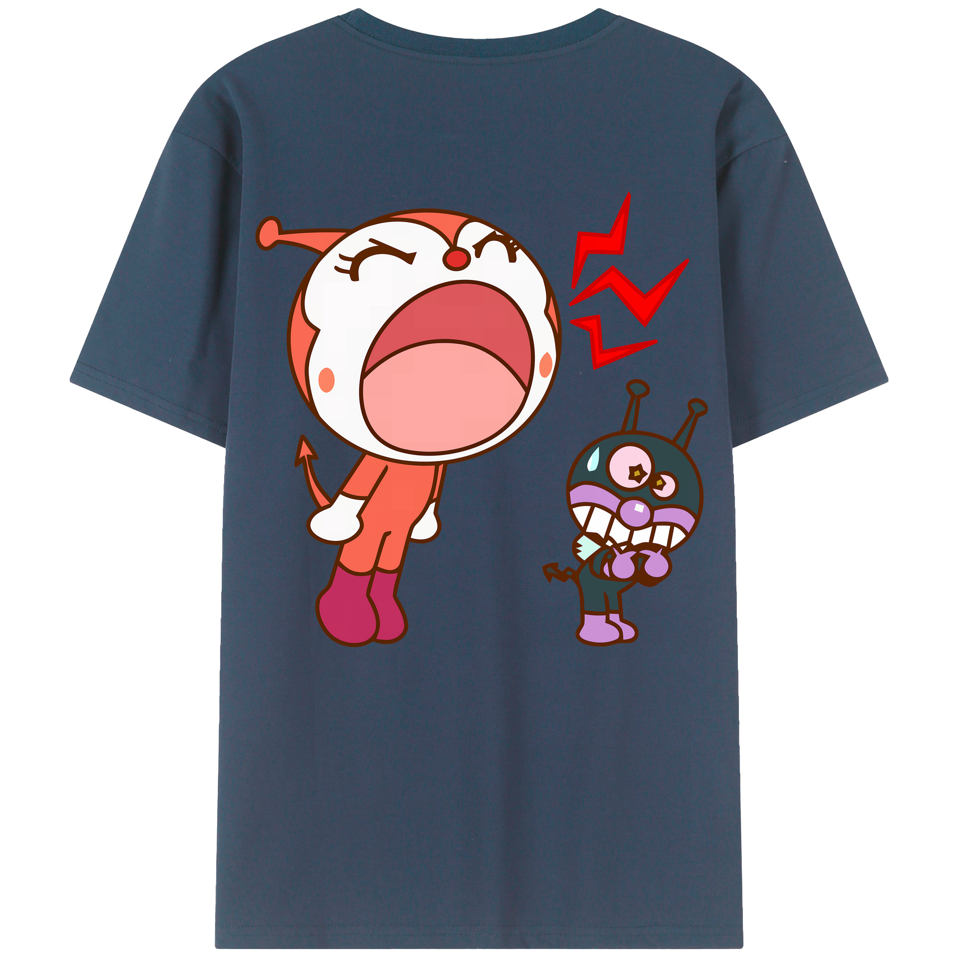 （画像用） アンパンマン Anpanman 綿100％ メンズ半袖Tシャツ（バックプリント） 通気性