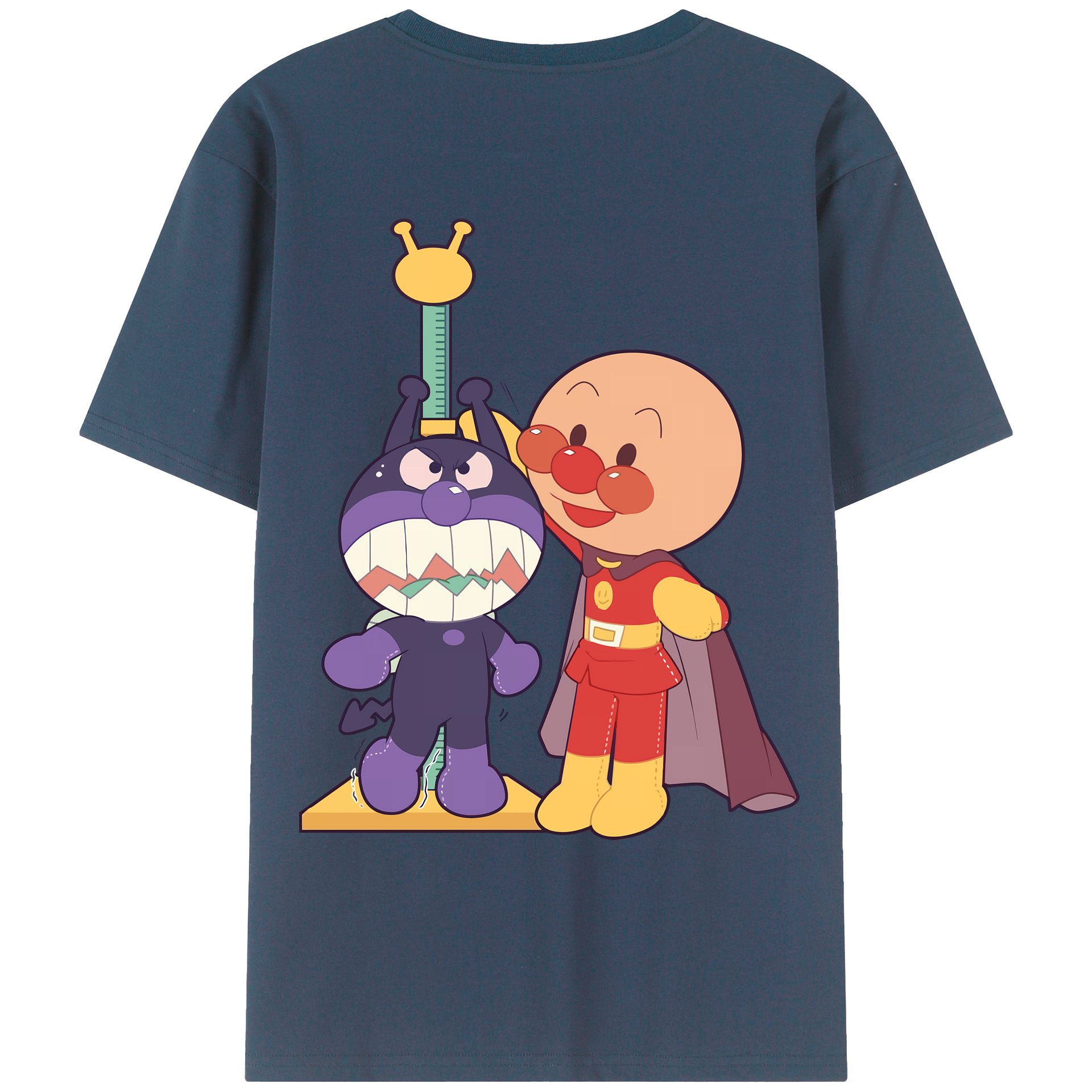 （画像用） アンパンマン Anpanman 綿100％ メンズ半袖Tシャツ（バックプリント） 通気性