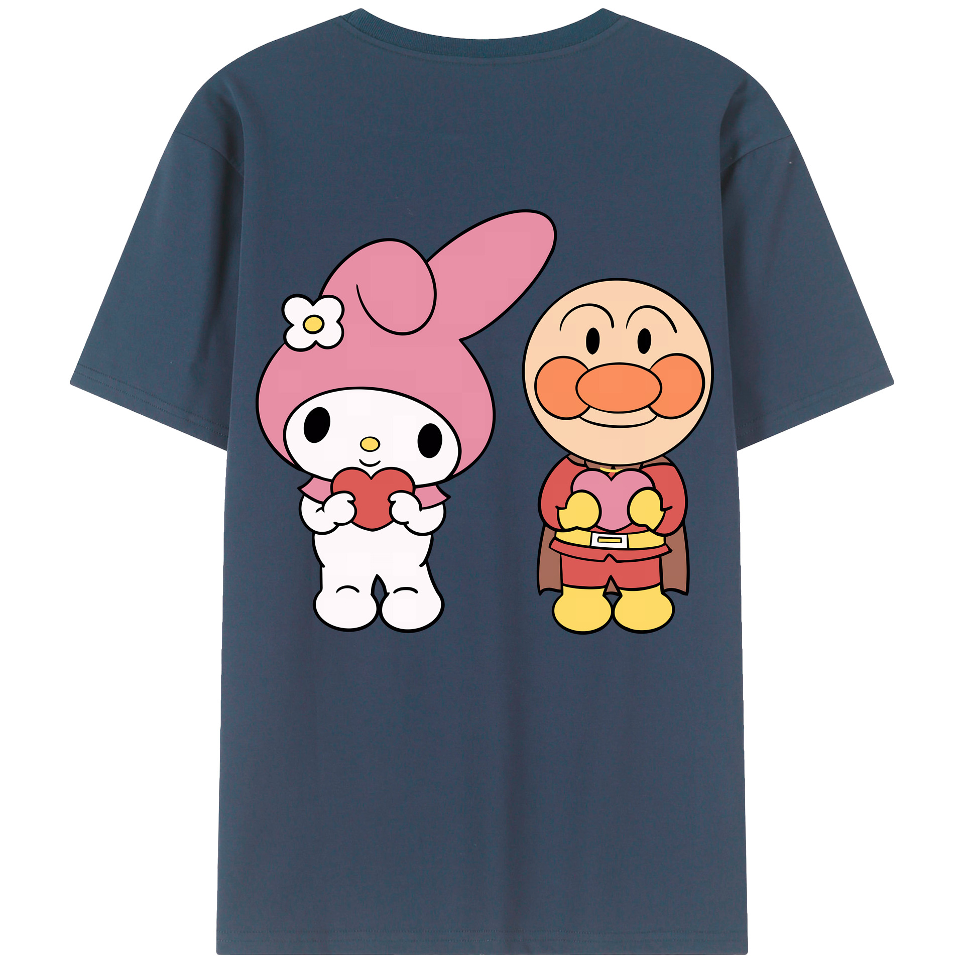 （画像用） アンパンマン Anpanman 綿100％ メンズ半袖Tシャツ（バックプリント） 通気性