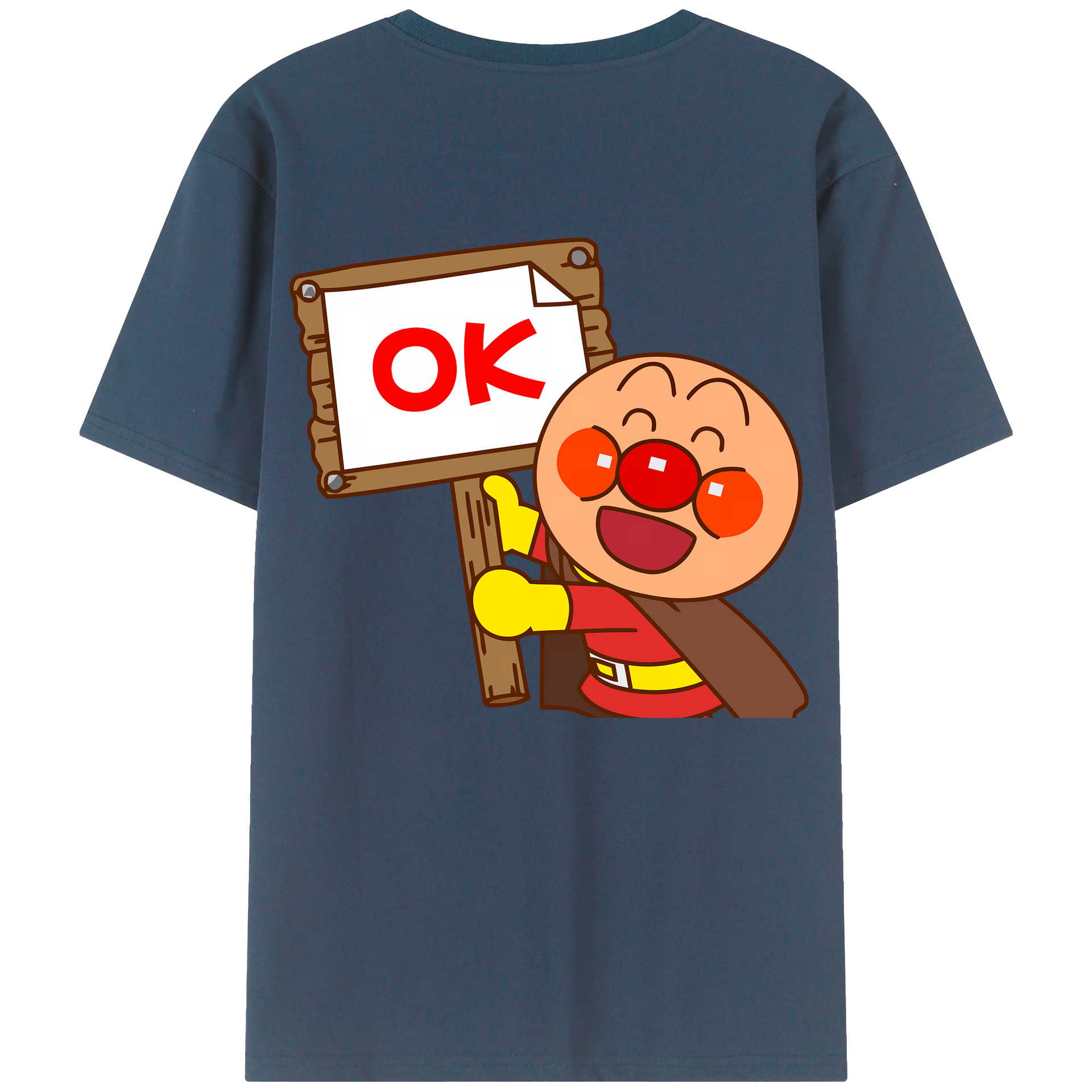 （画像用） アンパンマン Anpanman 綿100％ メンズ半袖Tシャツ（バックプリント） 通気性