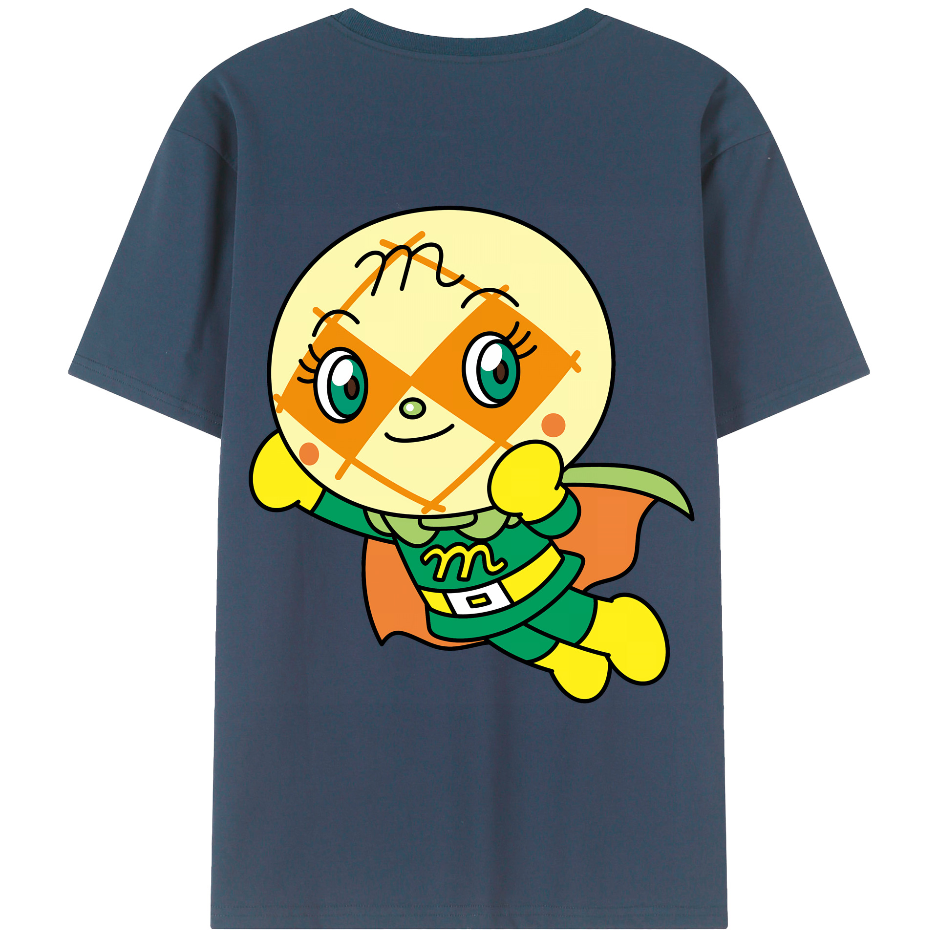 （画像用） アンパンマン Anpanman 綿100％ メンズ半袖Tシャツ（バックプリント） 通気性