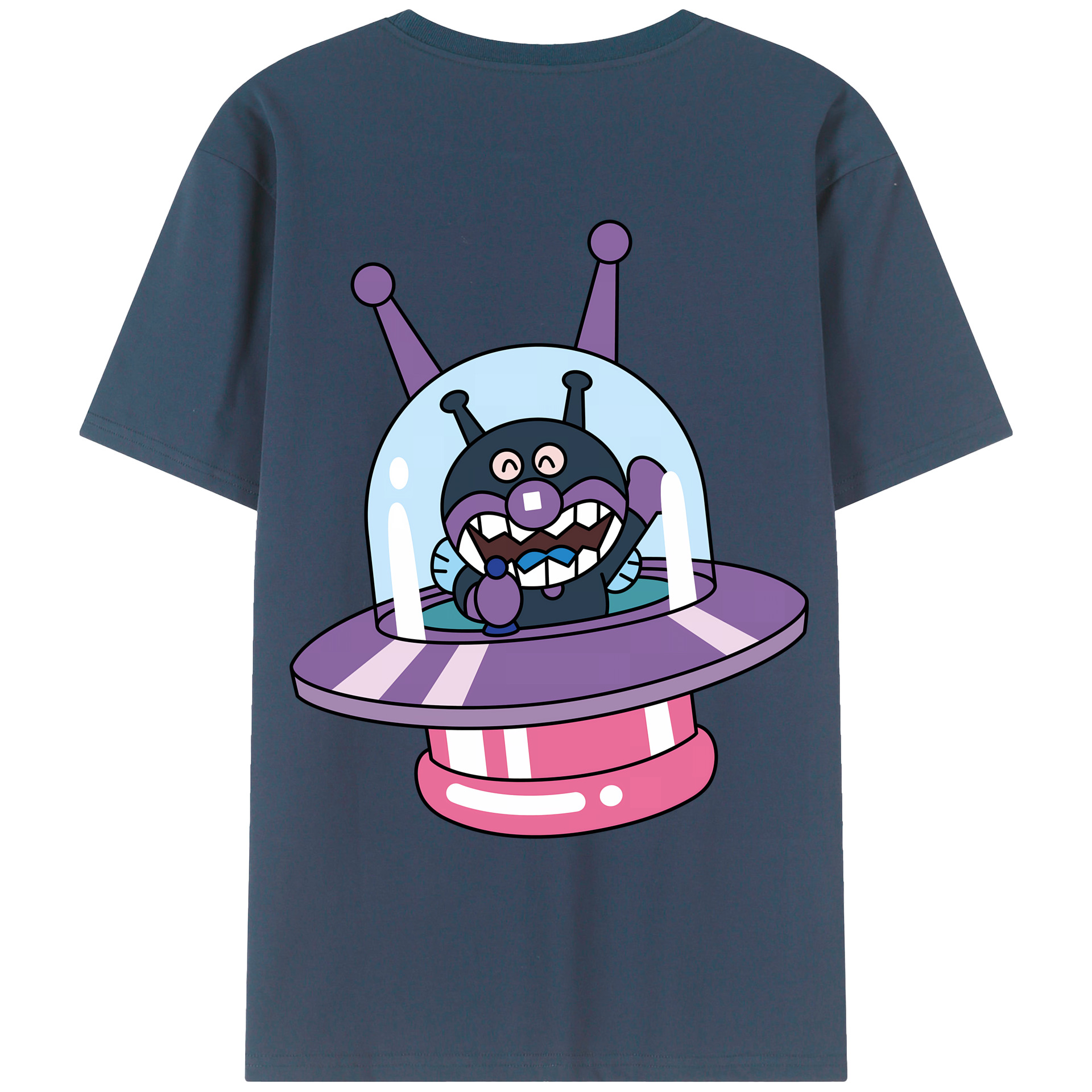 （画像用） アンパンマン Anpanman 綿100％ メンズ半袖Tシャツ（バックプリント） 通気性