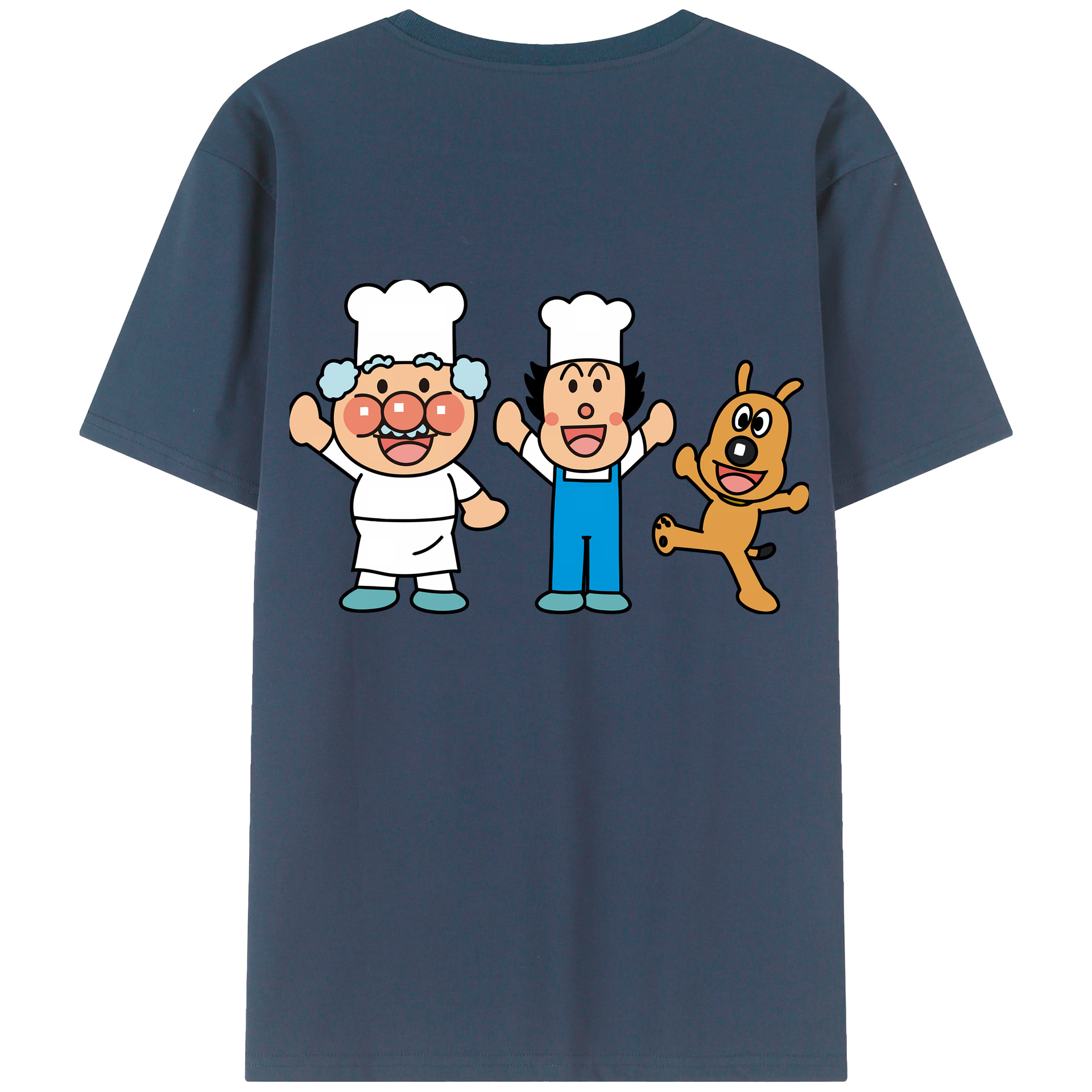 （画像用） アンパンマン Anpanman 綿100％ メンズ半袖Tシャツ（バックプリント） 通気性
