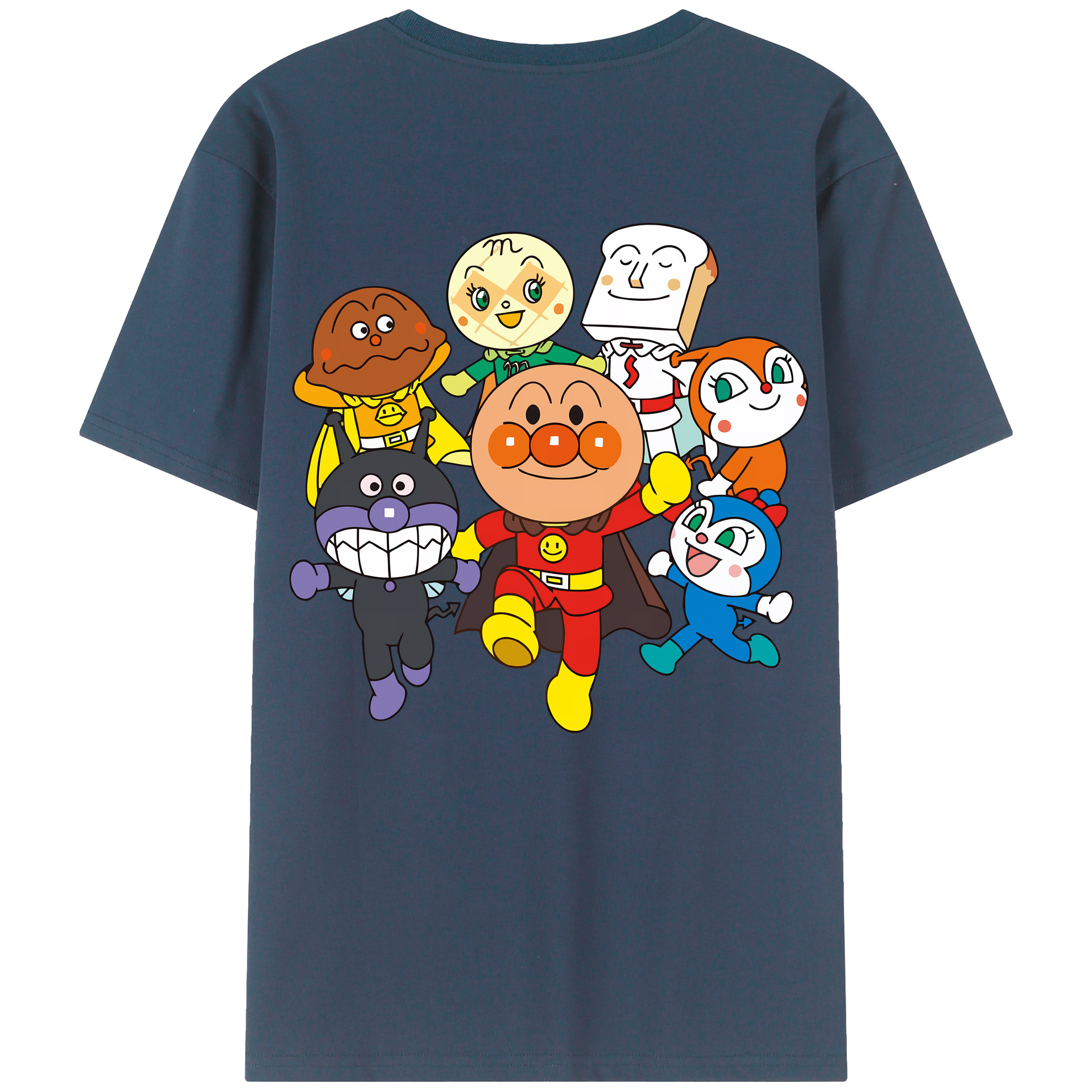 （画像用） アンパンマン Anpanman 綿100％ メンズ半袖Tシャツ（バックプリント） 通気性