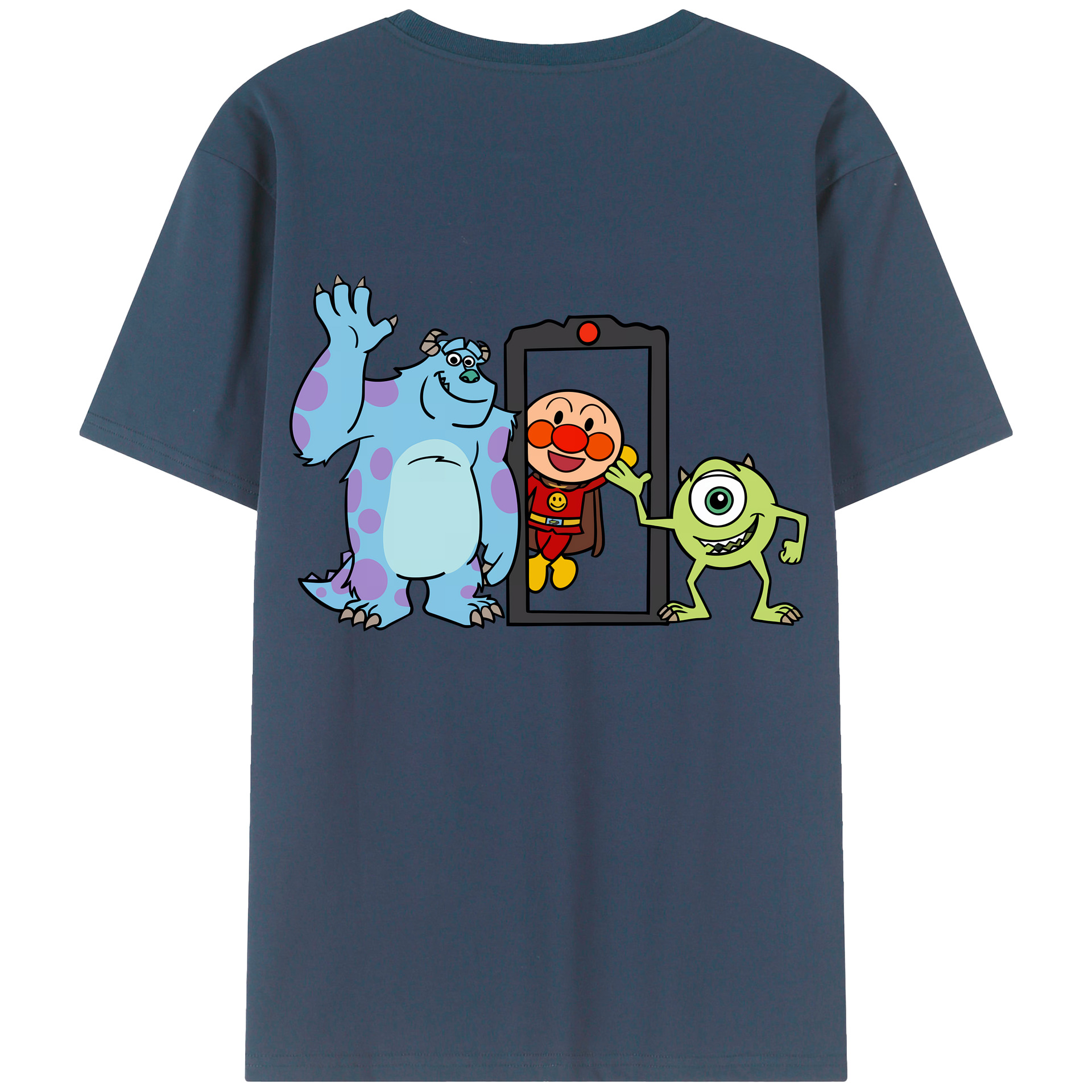 （画像用） アンパンマン Anpanman 綿100％ メンズ半袖Tシャツ（バックプリント） 通気性