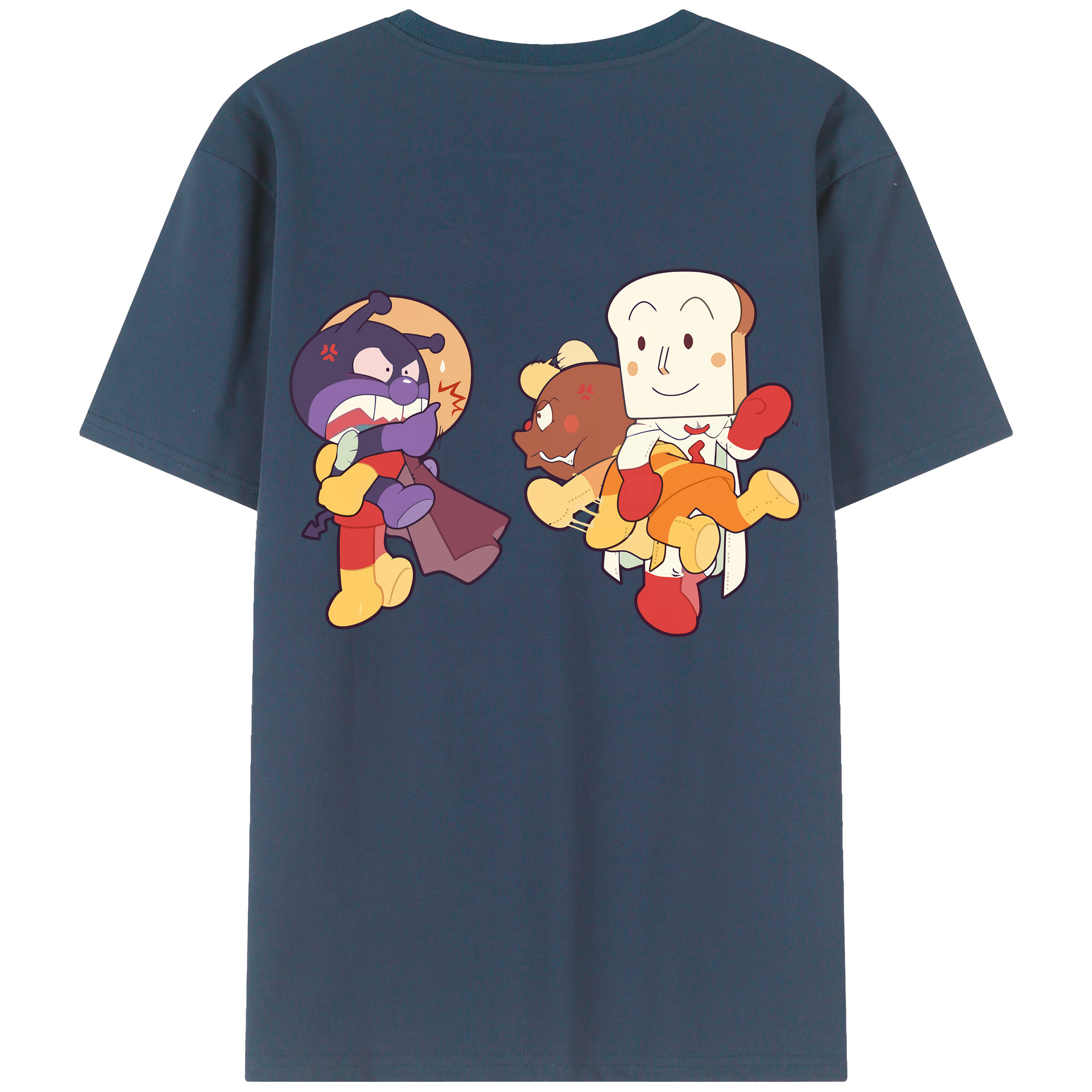（画像用） アンパンマン Anpanman 綿100％ メンズ半袖Tシャツ（バックプリント） 通気性