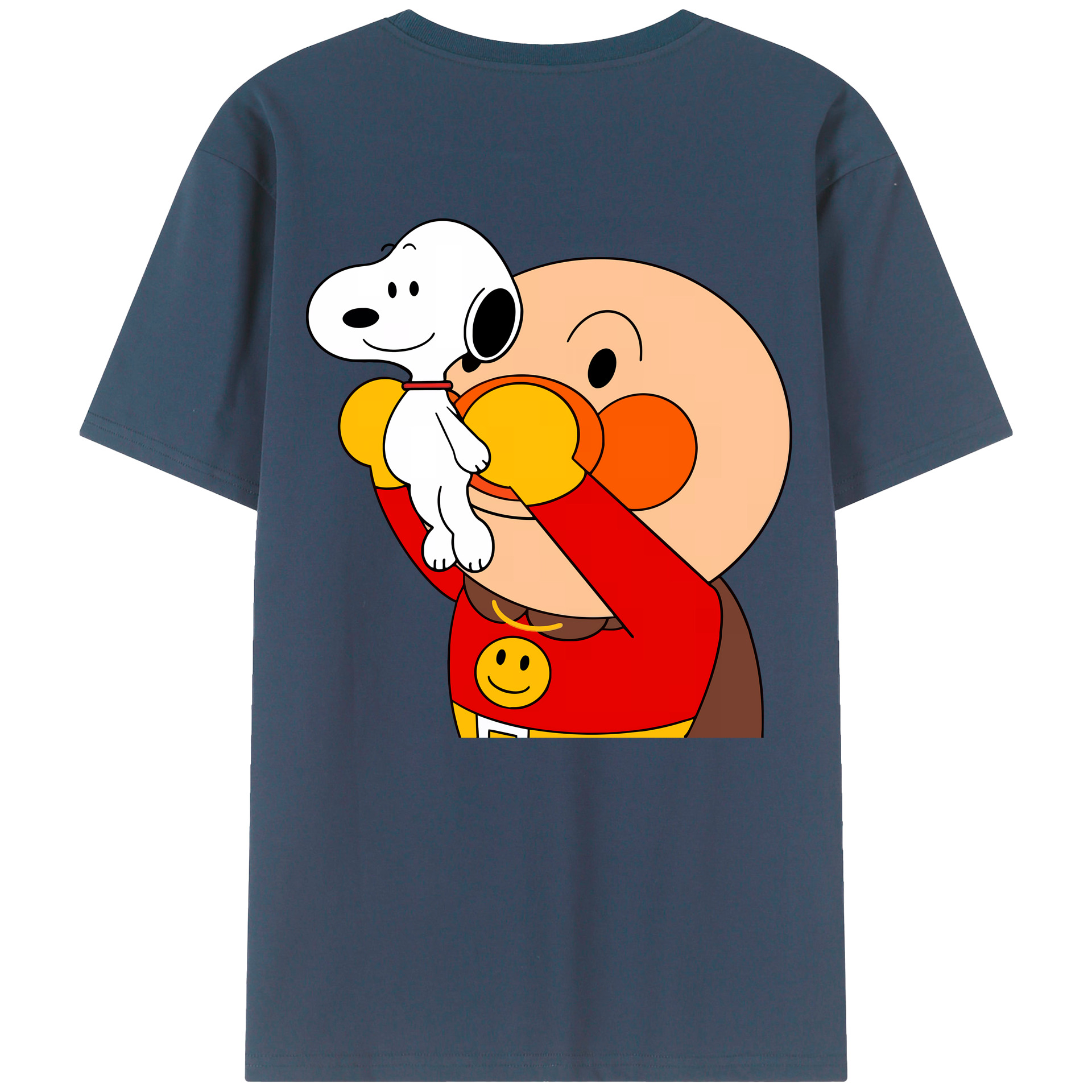 （画像用） アンパンマン Anpanman 綿100％ メンズ半袖Tシャツ（バックプリント） 通気性