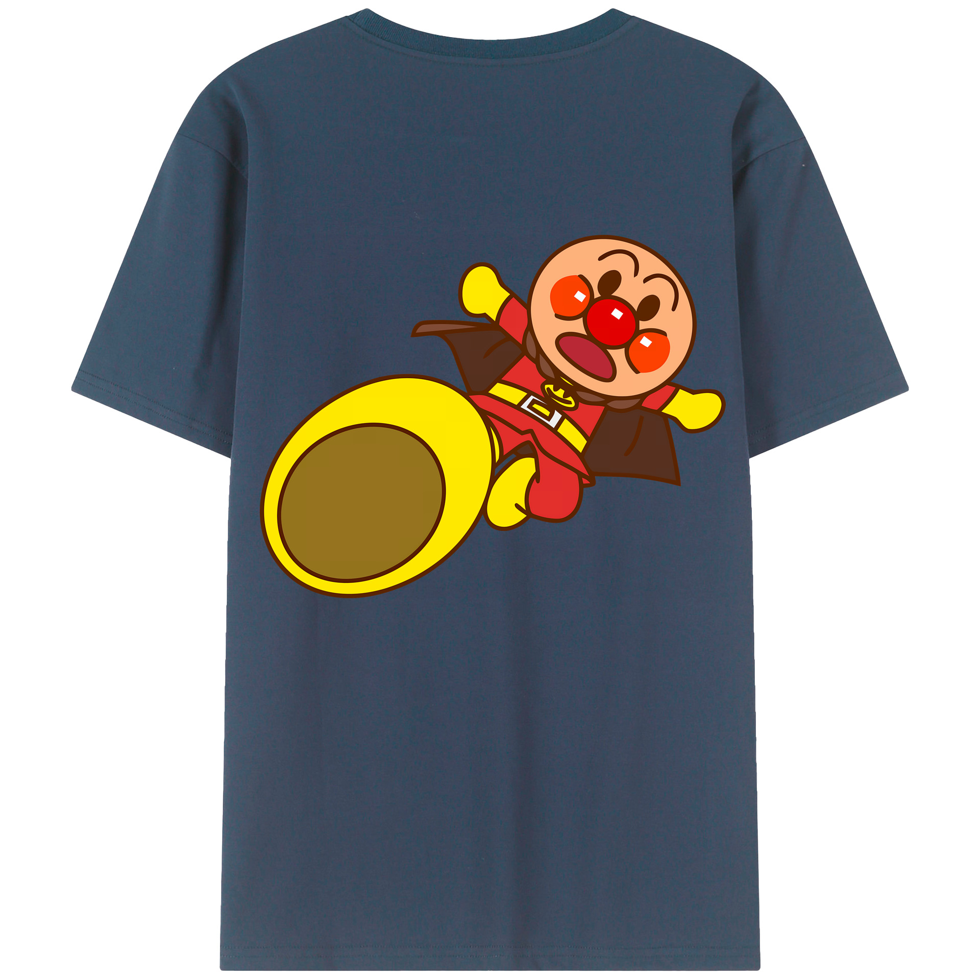 （画像用） アンパンマン Anpanman 綿100％ メンズ半袖Tシャツ（バックプリント） 通気性