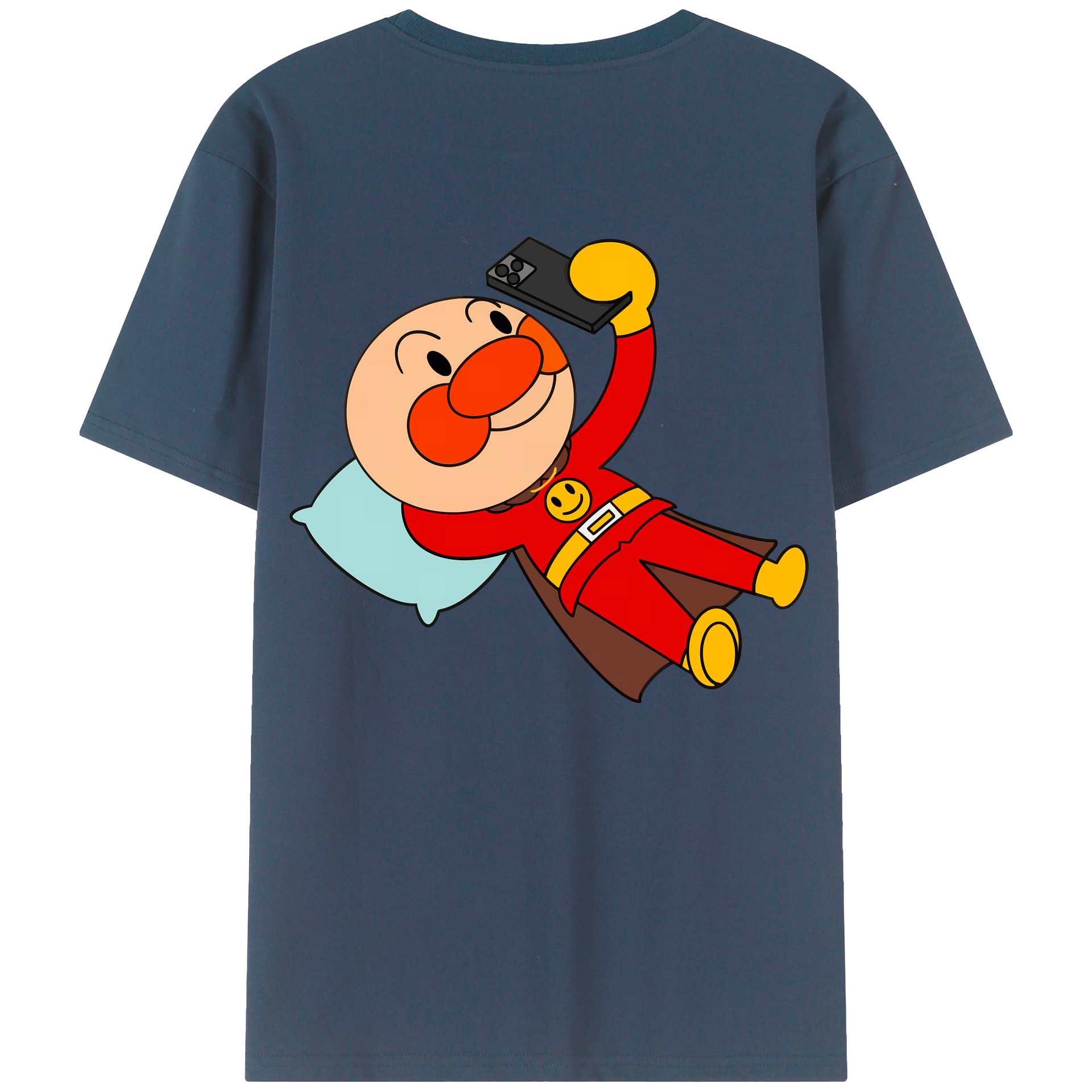 （画像用） アンパンマン Anpanman 綿100％ メンズ半袖Tシャツ（バックプリント） 通気性