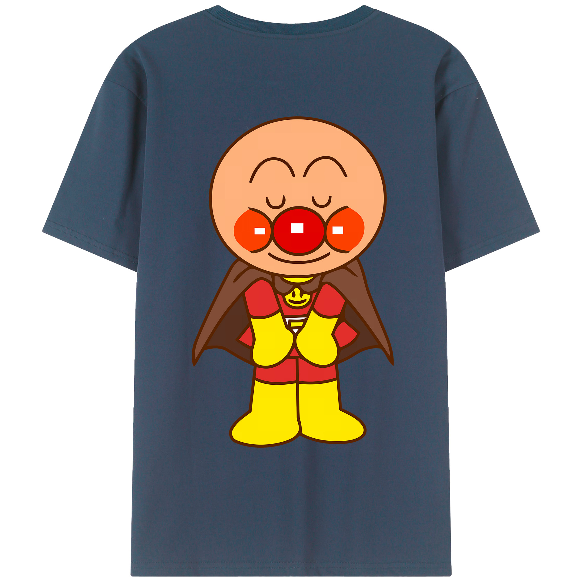 （画像用） アンパンマン Anpanman 綿100％ メンズ半袖Tシャツ（バックプリント） 通気性