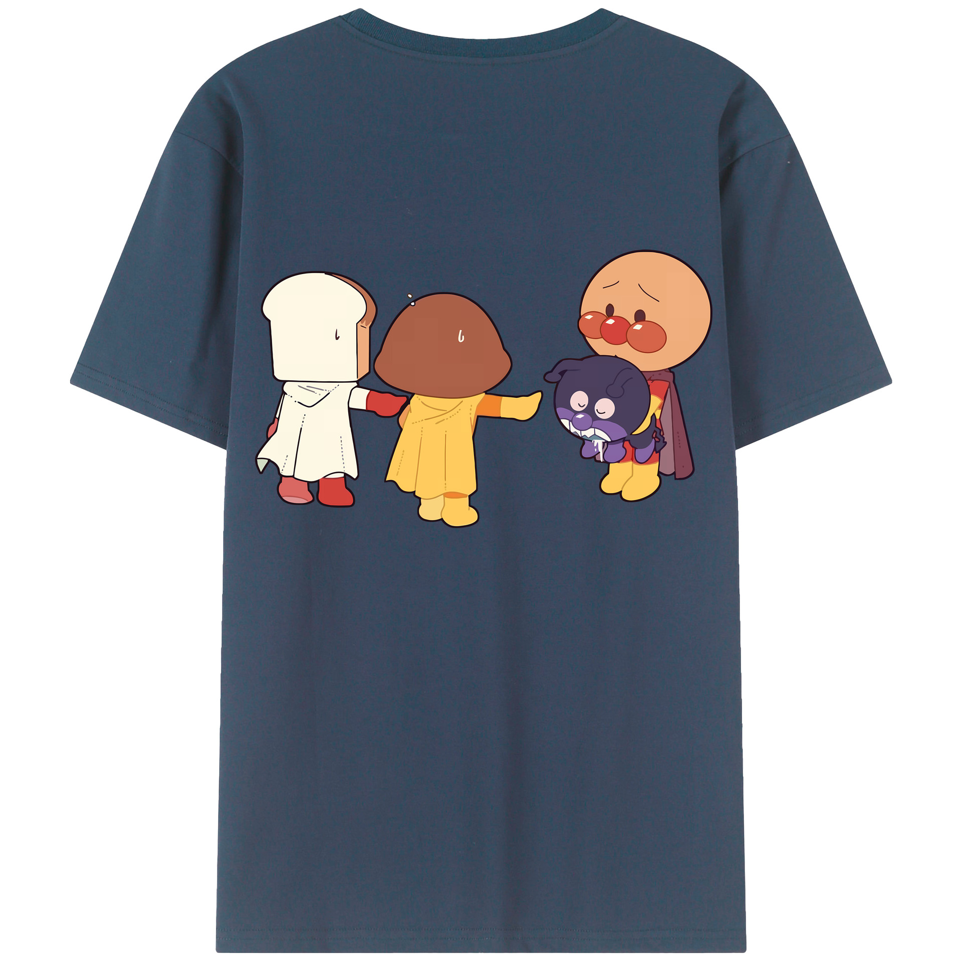 （画像用） アンパンマン Anpanman 綿100％ メンズ半袖Tシャツ（バックプリント） 通気性