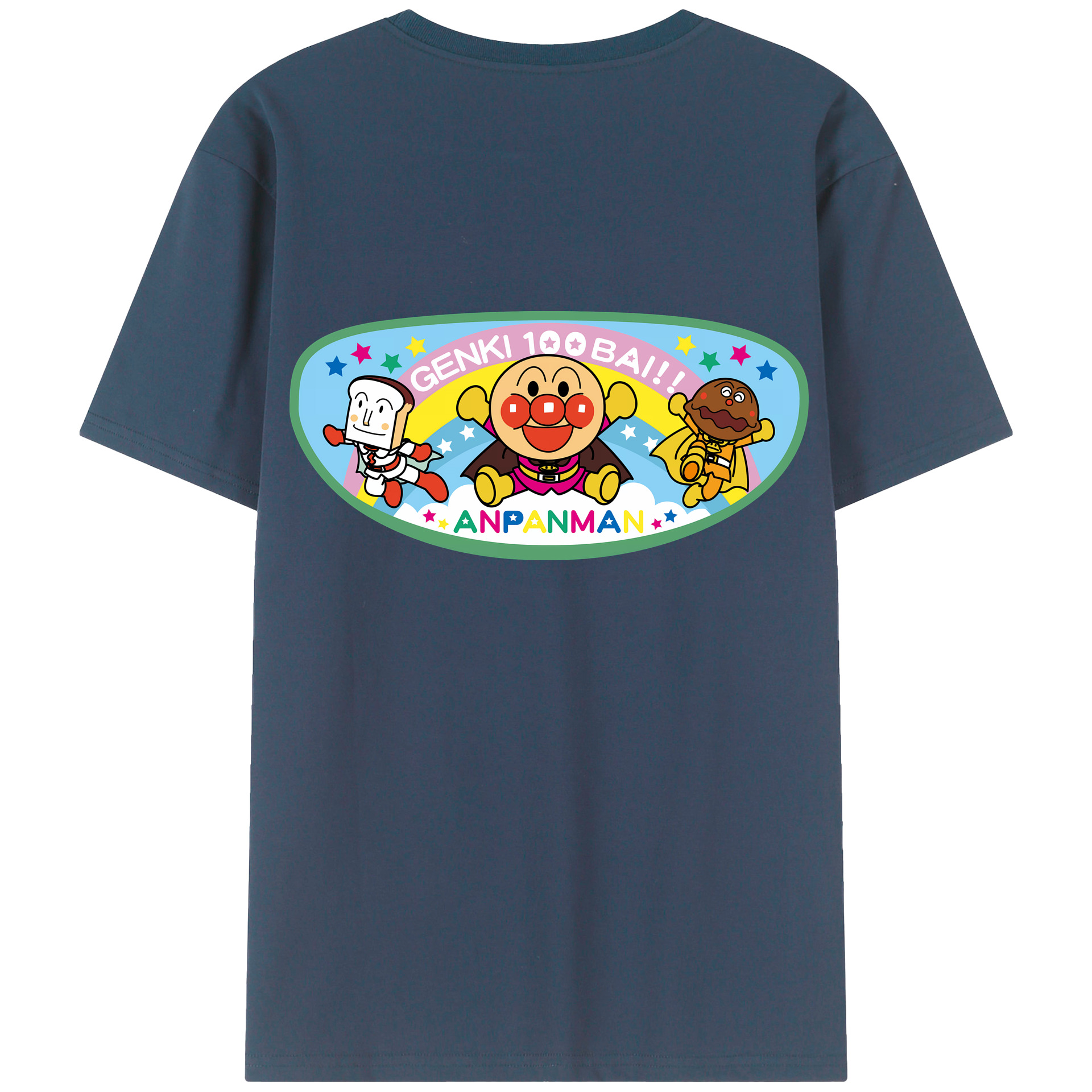 （画像用） アンパンマン Anpanman 綿100％ メンズ半袖Tシャツ（バックプリント） 通気性