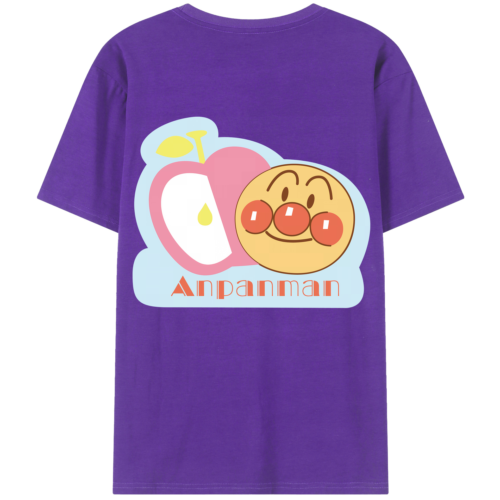 （画像用） アンパンマン Anpanman 綿100％ メンズ半袖Tシャツ（バックプリント） 通気性