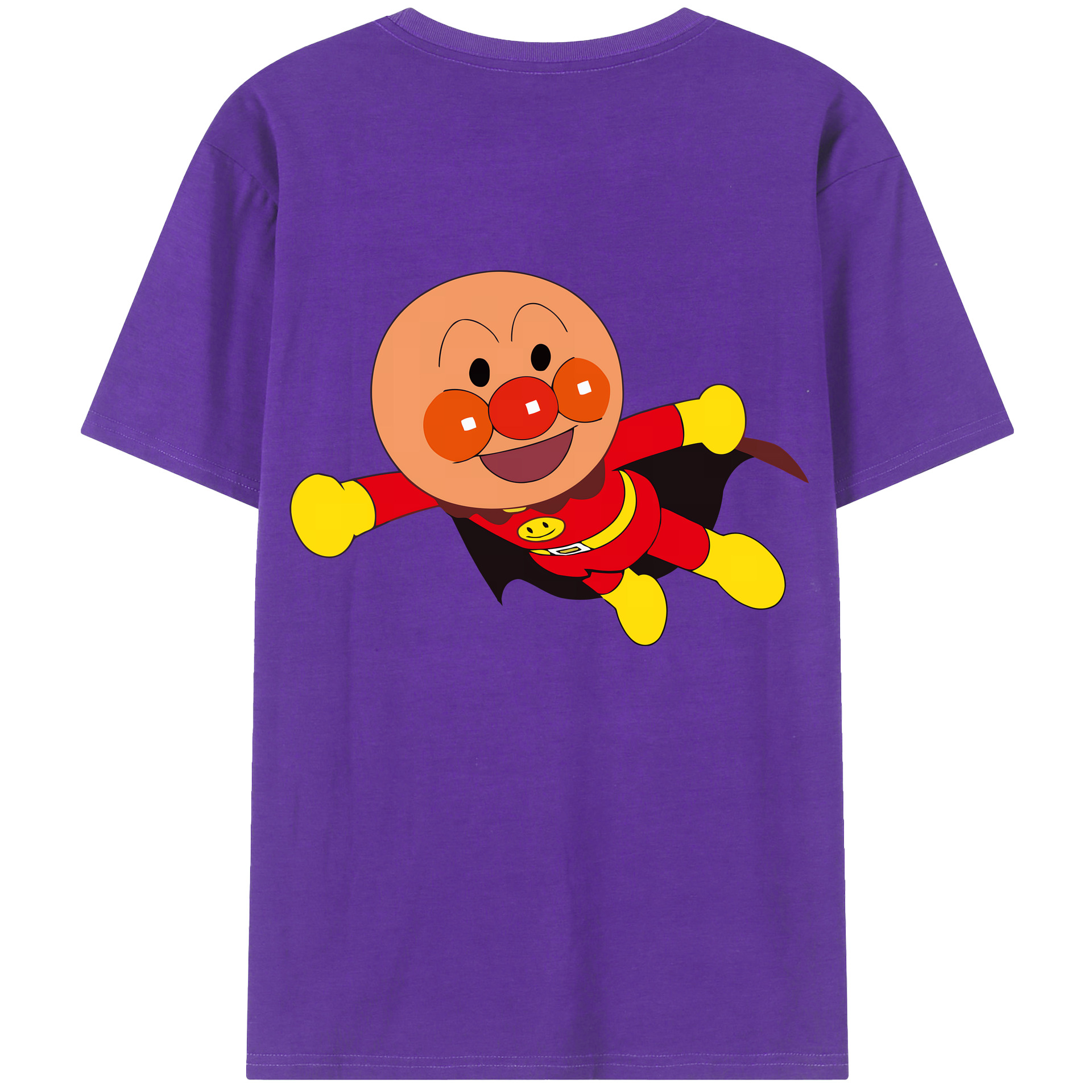 （画像用） アンパンマン Anpanman 綿100％ メンズ半袖Tシャツ（バックプリント） 通気性