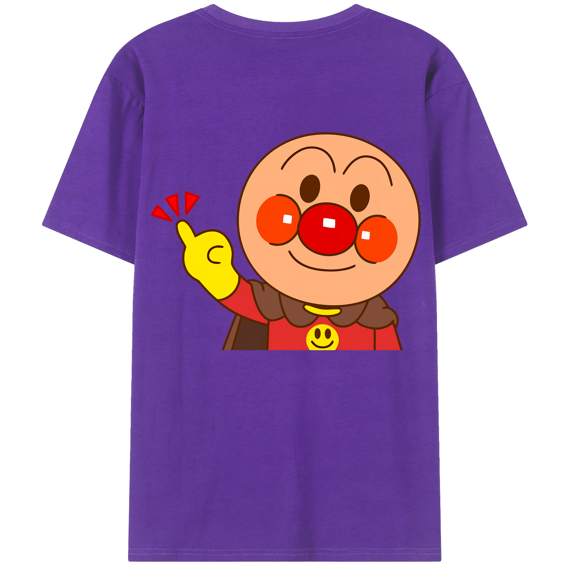 （画像用） アンパンマン Anpanman 綿100％ メンズ半袖Tシャツ（バックプリント） 通気性