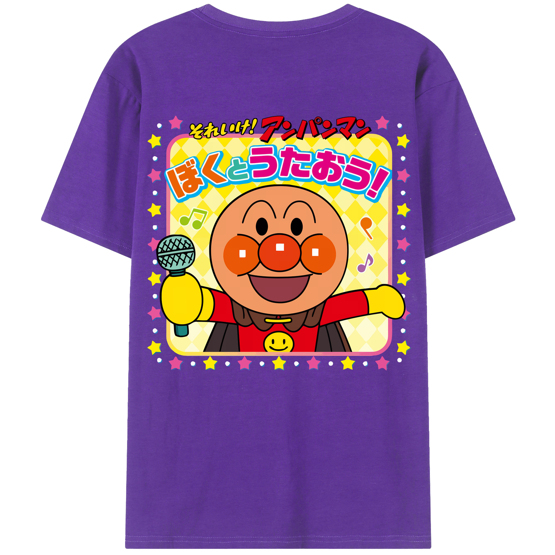 （画像用） アンパンマン Anpanman 綿100％ メンズ半袖Tシャツ（バックプリント） 通気性