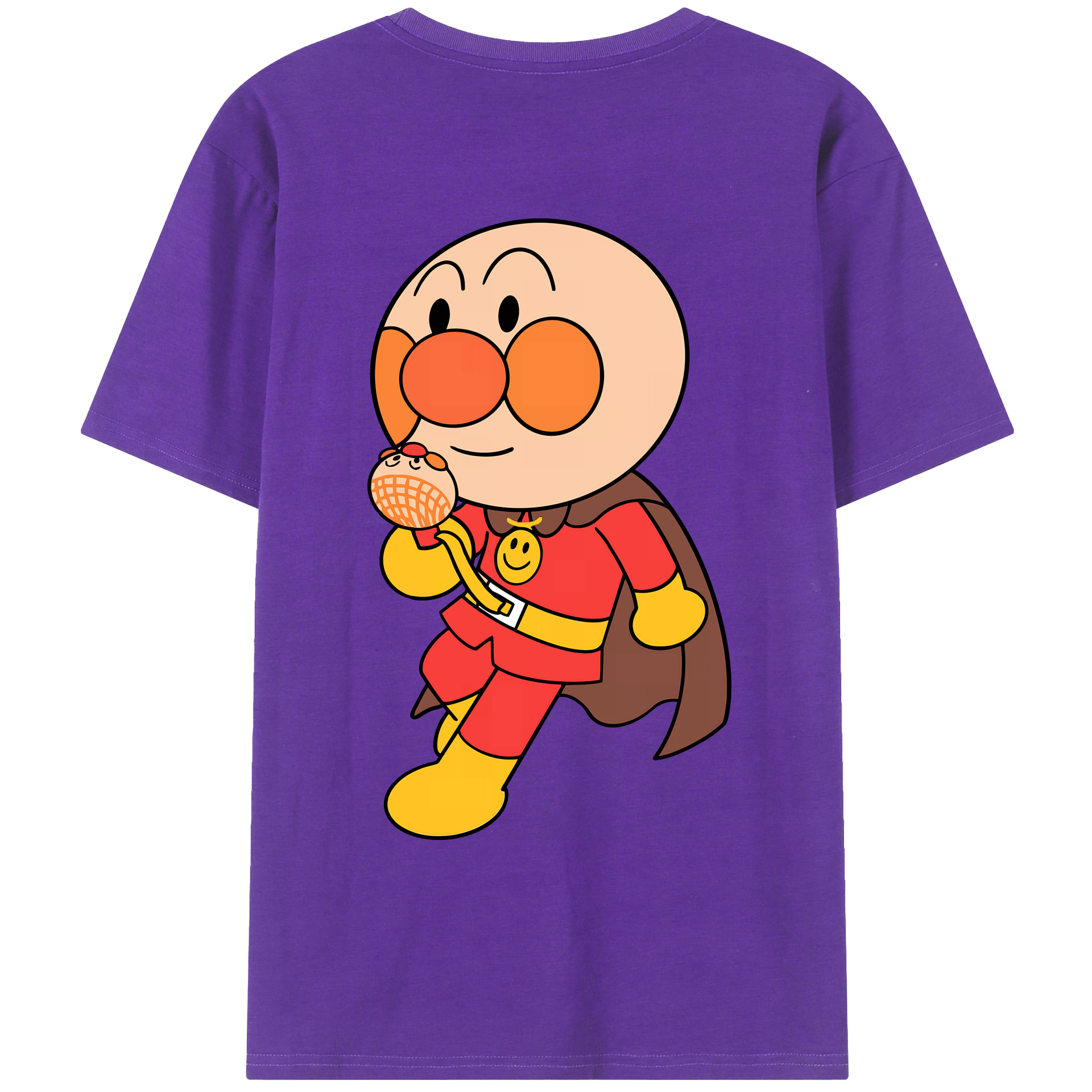 （画像用） アンパンマン Anpanman 綿100％ メンズ半袖Tシャツ（バックプリント） 通気性
