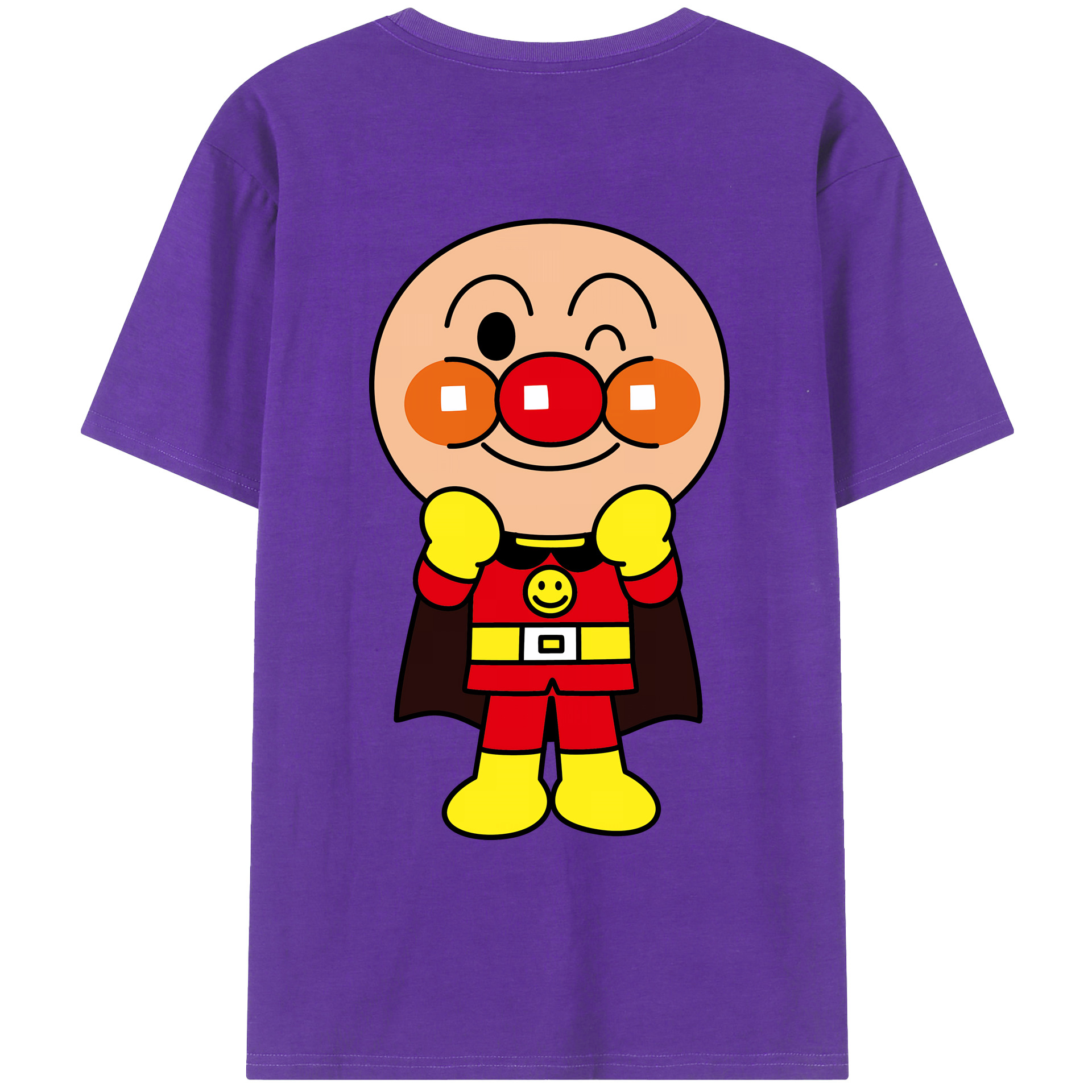 （画像用） アンパンマン Anpanman 綿100％ メンズ半袖Tシャツ（バックプリント） 通気性