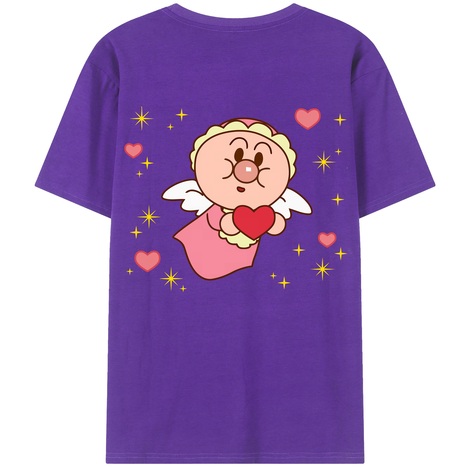 （画像用） アンパンマン Anpanman 綿100％ メンズ半袖Tシャツ（バックプリント） 通気性