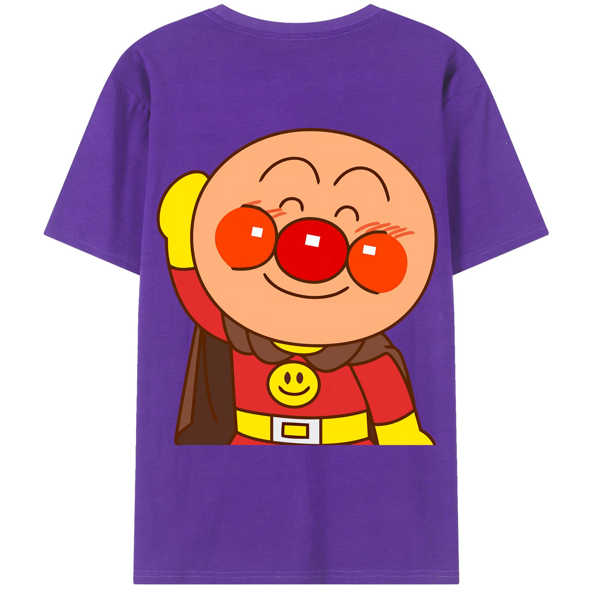 （画像用） アンパンマン Anpanman 綿100％ メンズ半袖Tシャツ（バックプリント） 通気性