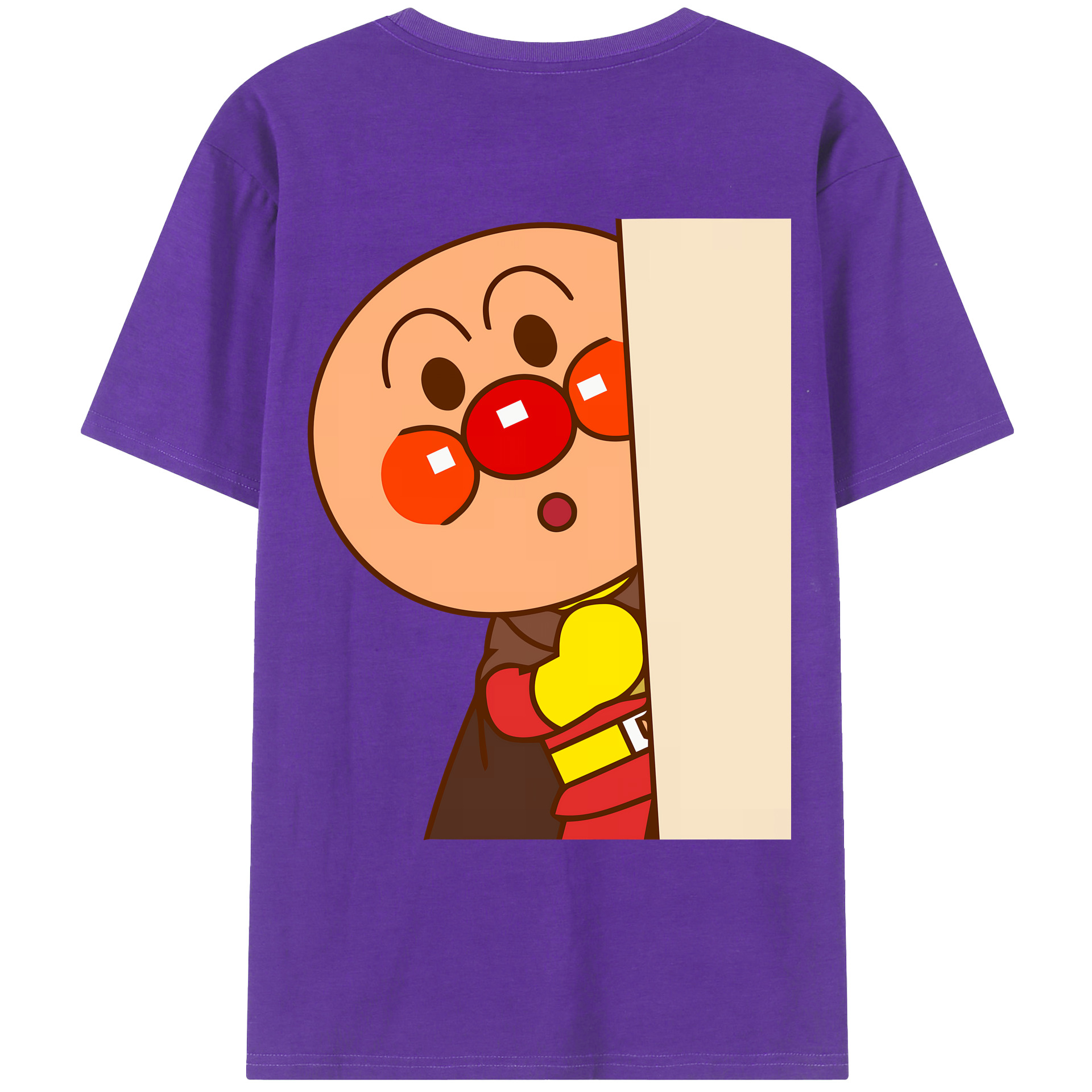 （画像用） アンパンマン Anpanman 綿100％ メンズ半袖Tシャツ（バックプリント） 通気性