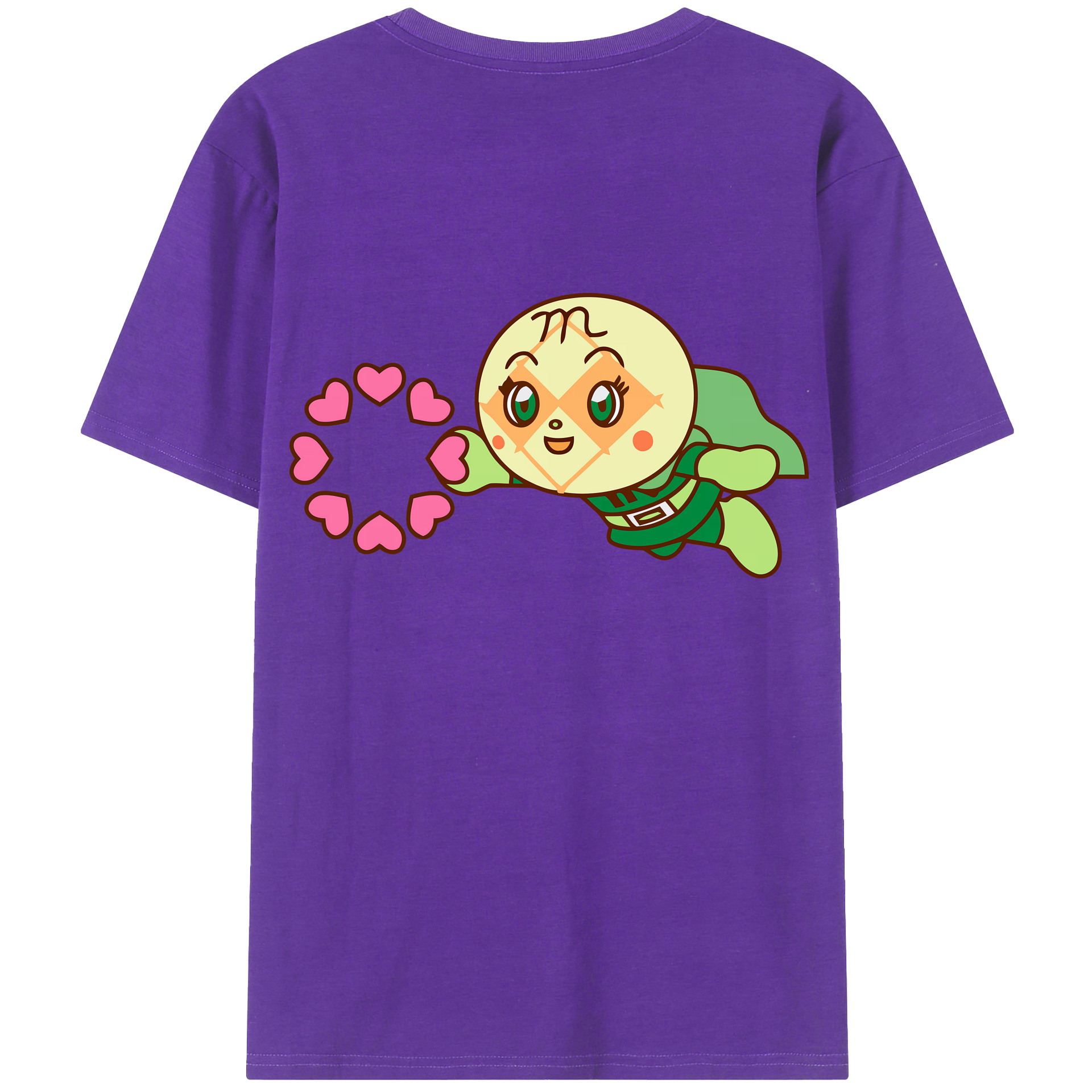 （画像用） アンパンマン Anpanman 綿100％ メンズ半袖Tシャツ（バックプリント） 通気性