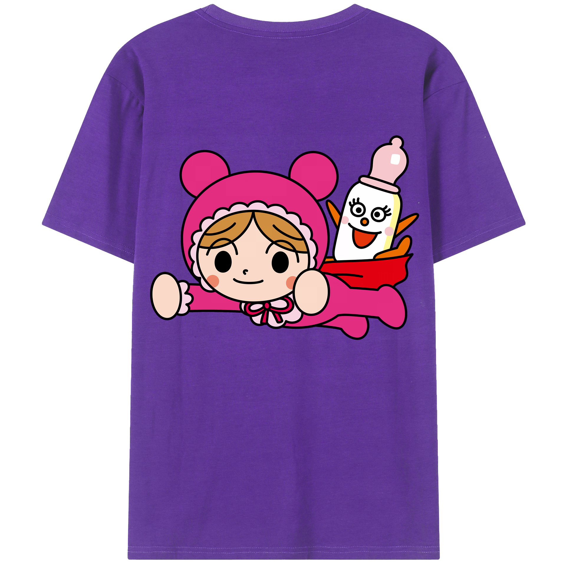 （画像用） アンパンマン Anpanman 綿100％ メンズ半袖Tシャツ（バックプリント） 通気性