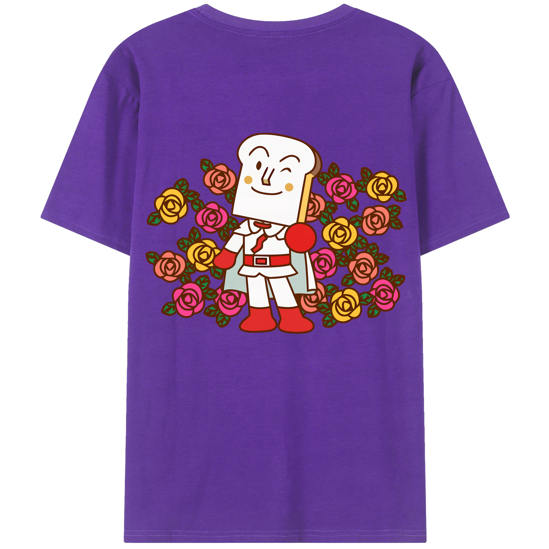 （画像用） アンパンマン Anpanman 綿100％ メンズ半袖Tシャツ（バックプリント） 通気性