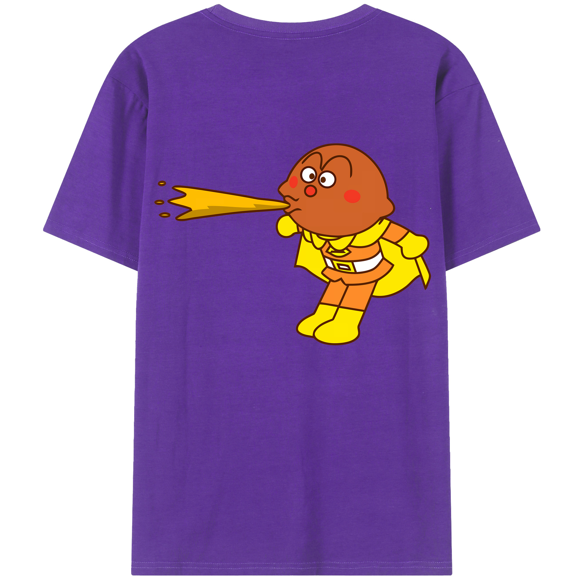 （画像用） アンパンマン Anpanman 綿100％ メンズ半袖Tシャツ（バックプリント） 通気性