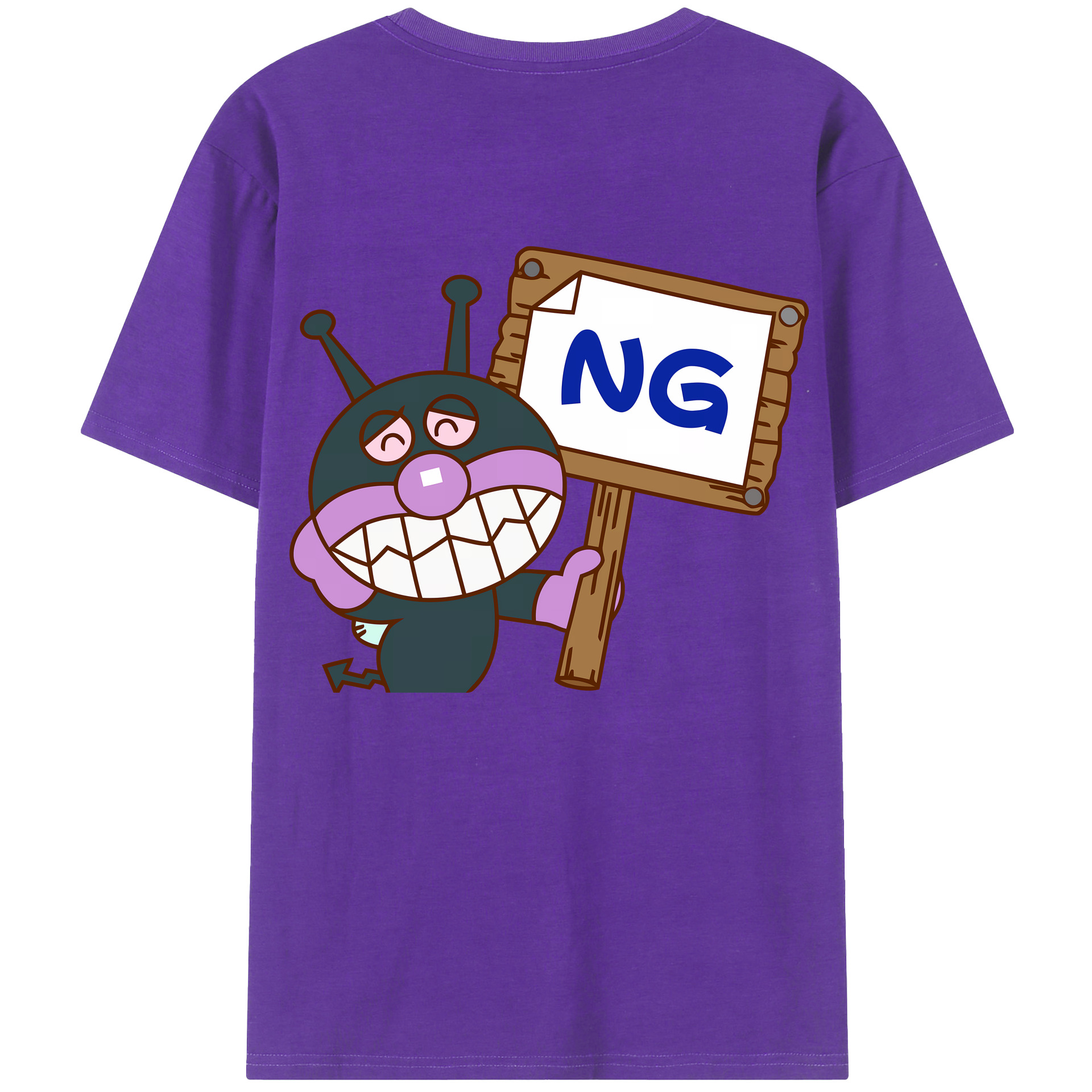 （画像用） アンパンマン Anpanman 綿100％ メンズ半袖Tシャツ（バックプリント） 通気性