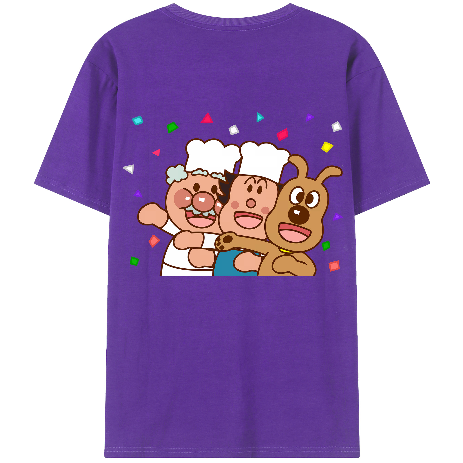 （画像用） アンパンマン Anpanman 綿100％ メンズ半袖Tシャツ（バックプリント） 通気性