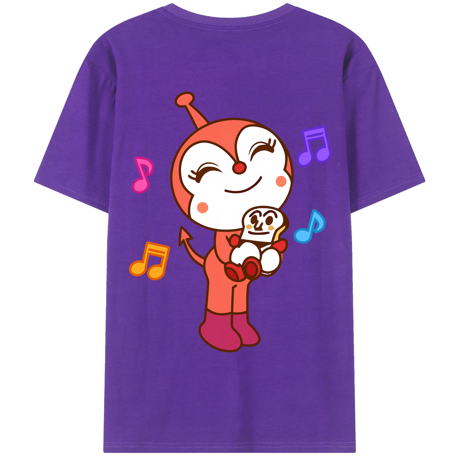 （画像用） アンパンマン Anpanman 綿100％ メンズ半袖Tシャツ（バックプリント） 通気性