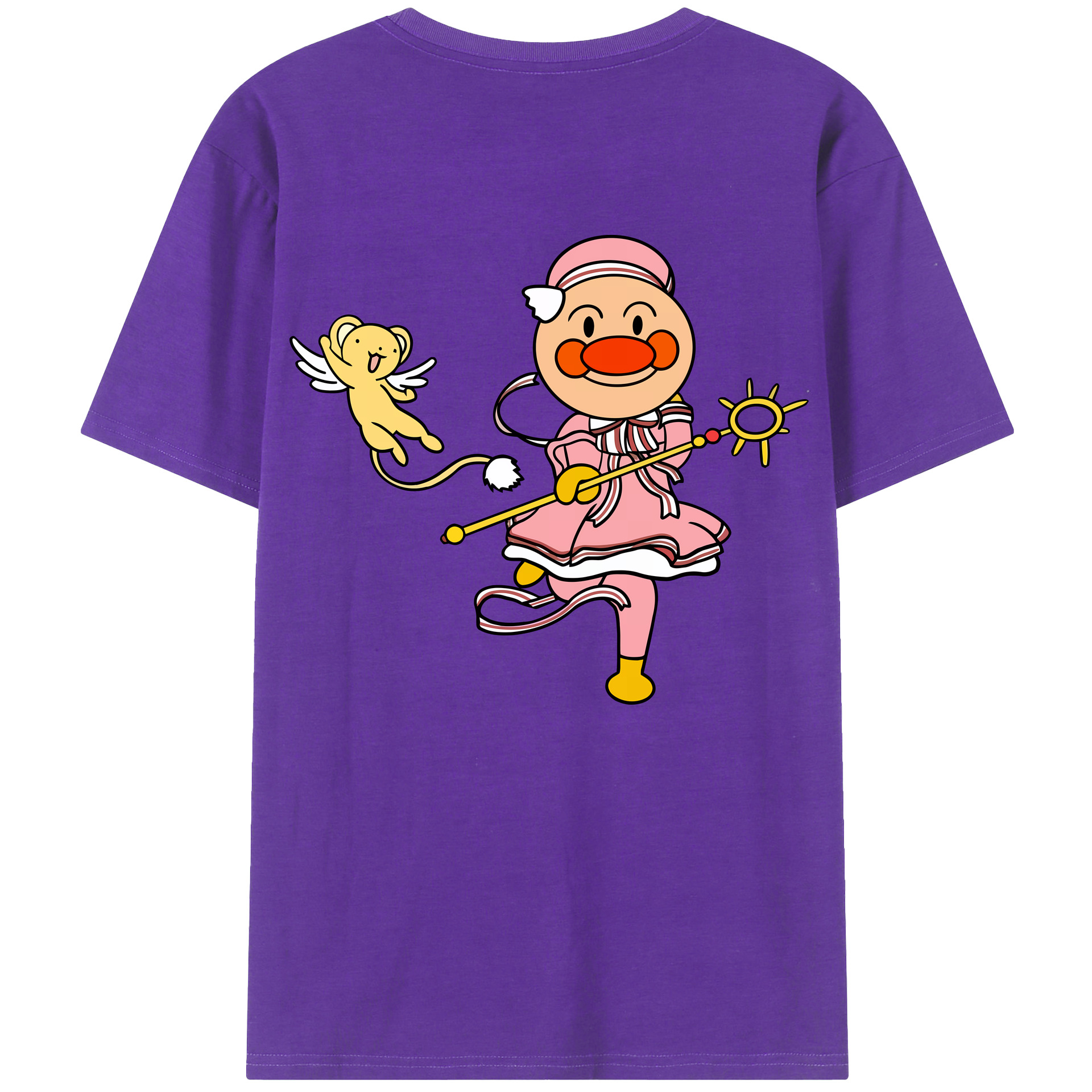 （画像用） アンパンマン Anpanman 綿100％ メンズ半袖Tシャツ（バックプリント） 通気性