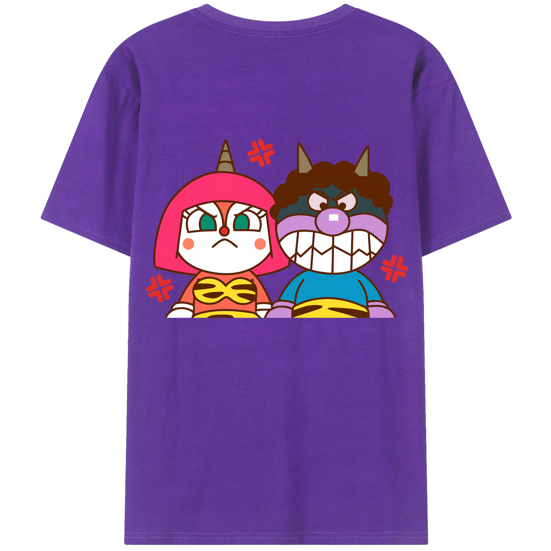 （画像用） アンパンマン Anpanman 綿100％ メンズ半袖Tシャツ（バックプリント） 通気性