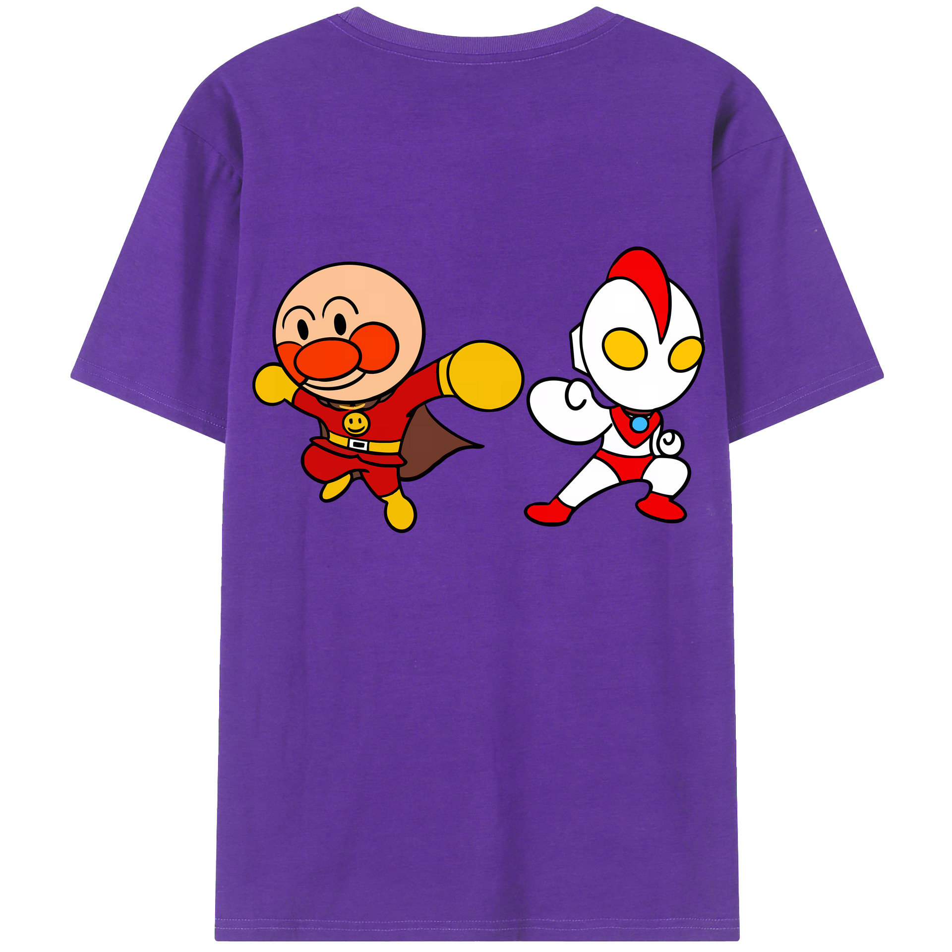 （画像用） アンパンマン Anpanman 綿100％ メンズ半袖Tシャツ（バックプリント） 通気性