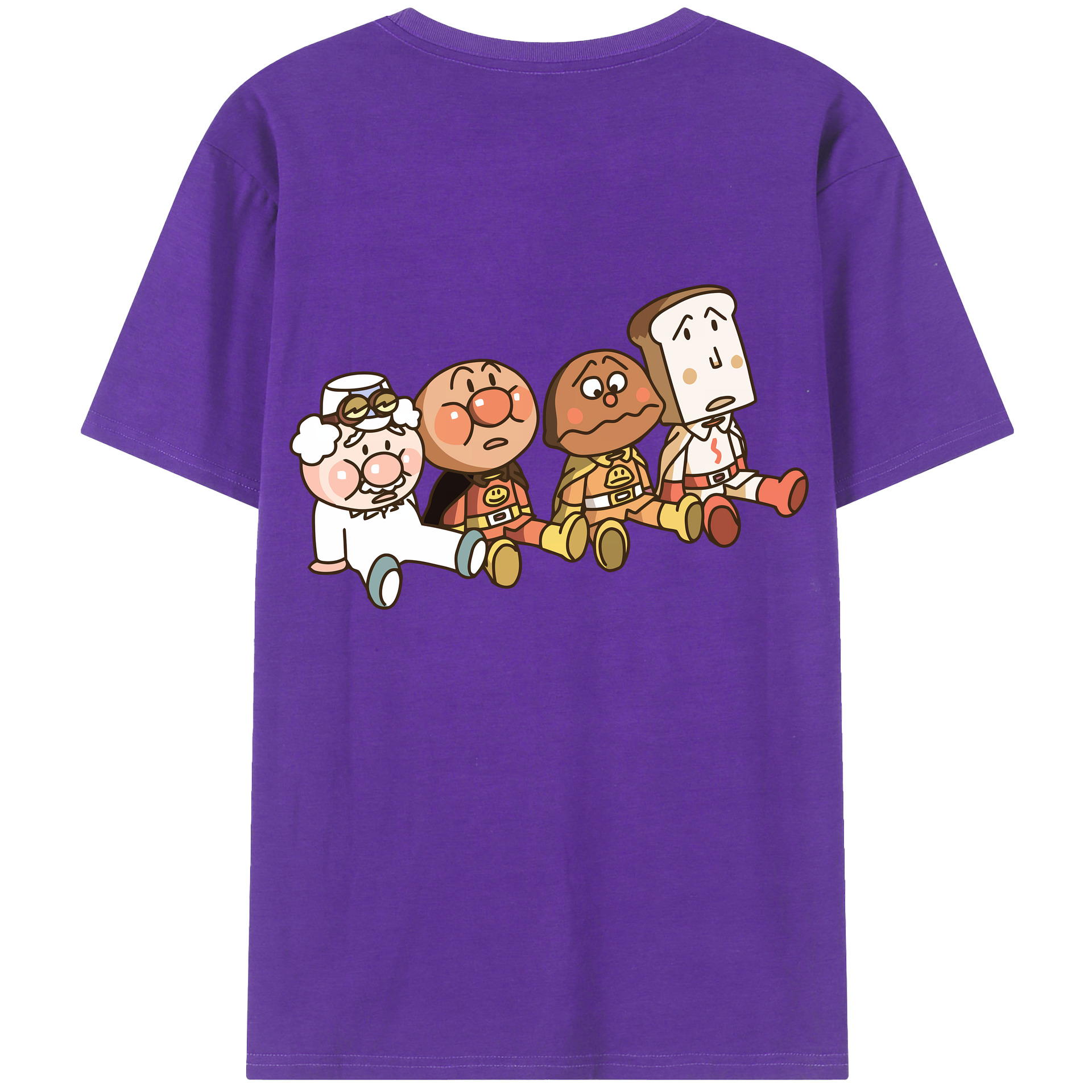 （画像用） アンパンマン Anpanman 綿100％ メンズ半袖Tシャツ（バックプリント） 通気性