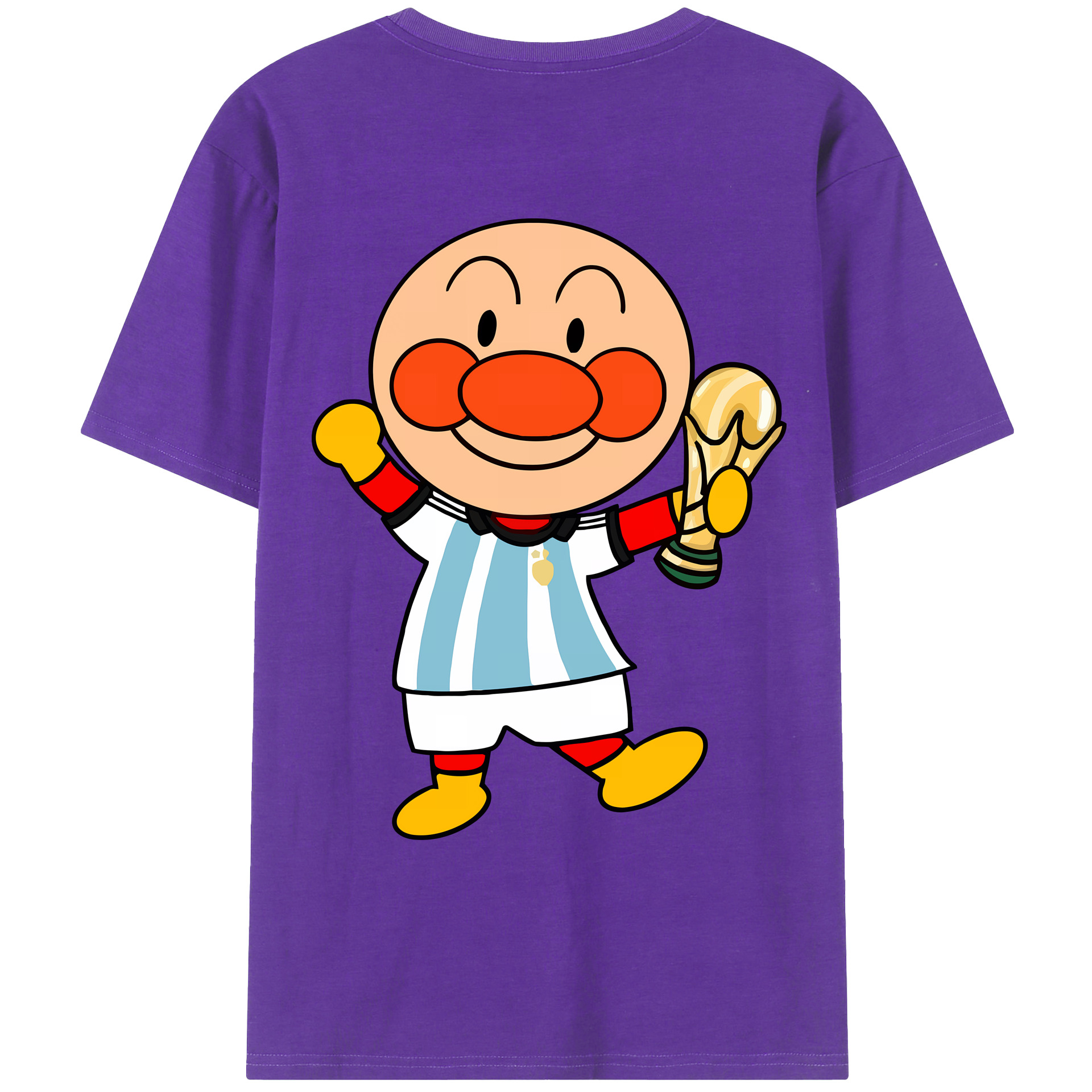 （画像用） アンパンマン Anpanman 綿100％ メンズ半袖Tシャツ（バックプリント） 通気性